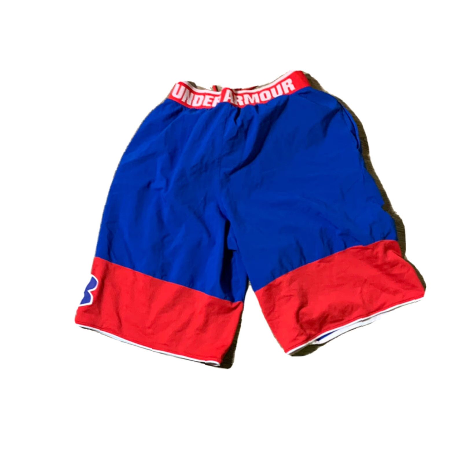 Under Armour Under Armour Basketball Shorts Men's Red Blue Medium Size US 31 - 3 Thumbnail