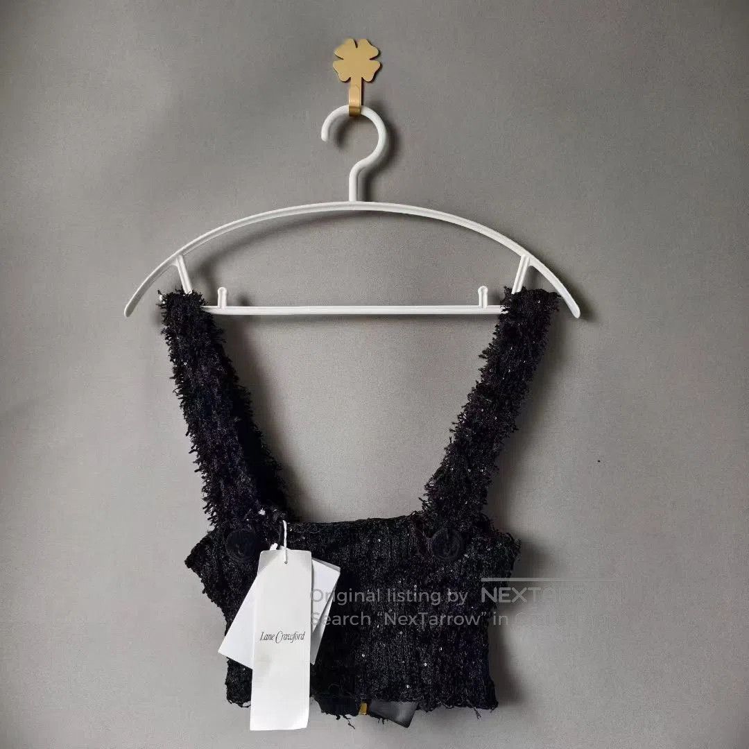 Balmain BALMAIN Button-Embellished Tweed Camisole. Size XXS / US 00 / IT 34 - 1 Thumbnail