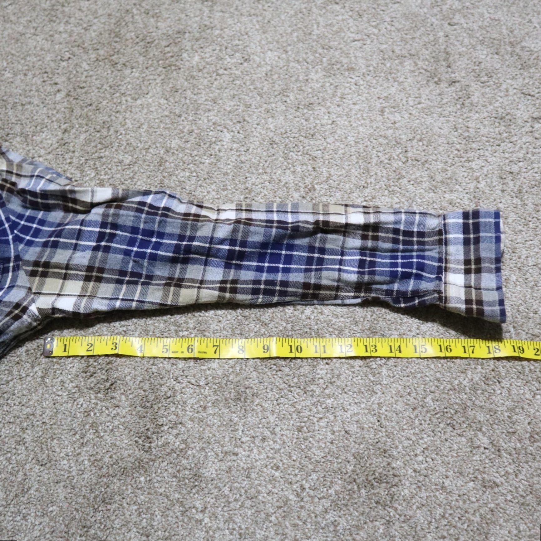 Vintage Saddlebred Shirt Button-Up Mens Small Blue Plaid Long Sleeve Cotton Blend Modern Classic Size US S / EU 44-46 / 1 - 7 Thumbnail