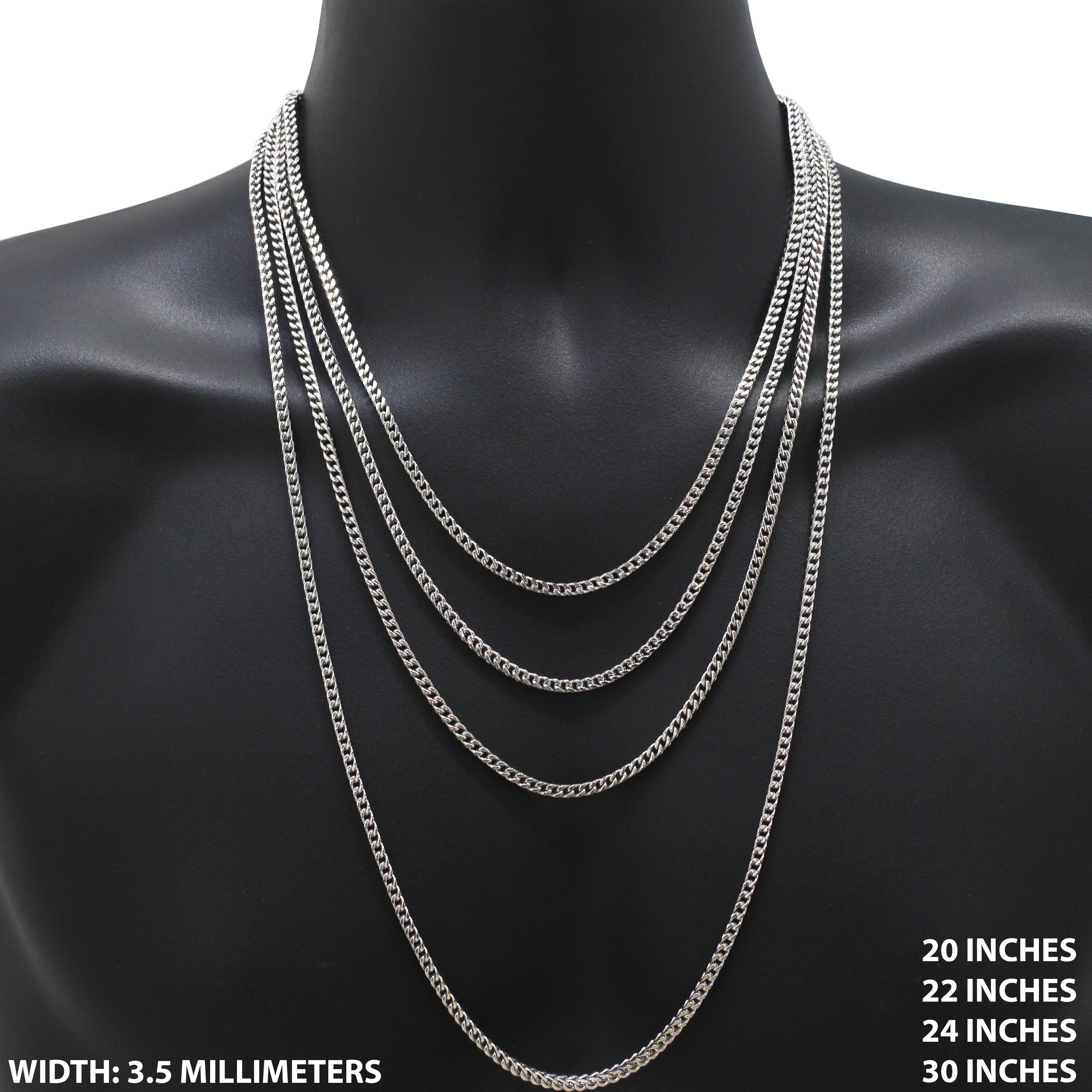 Other 316L Stainless Steel 3.5mm Franco Chain Necklace 24” Size ONE SIZE - 1 Thumbnail
