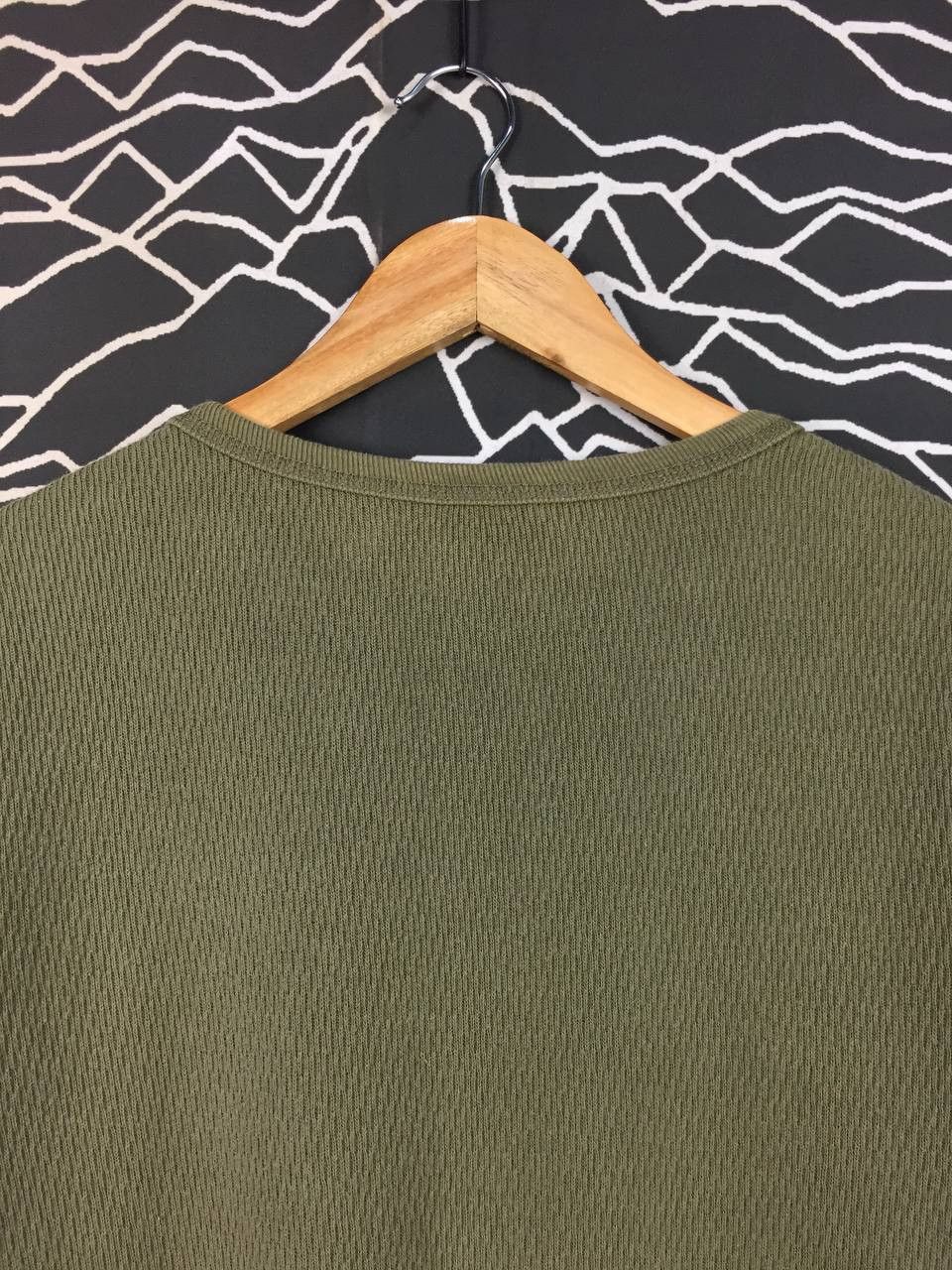 Vintage Hanes Sportswear BZD Army Waffle Knit Thermal Longsleeve Tee Size US M / EU 48-50 / 2 - 8 Thumbnail
