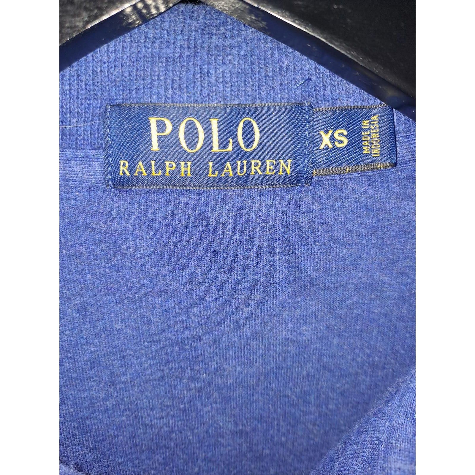 Polo Ralph Lauren Polo Ralph Lauren 1/4 Zip Blue with Blue Logo Sweater Size X Size US XS / EU 42 / 0 - 6 Thumbnail