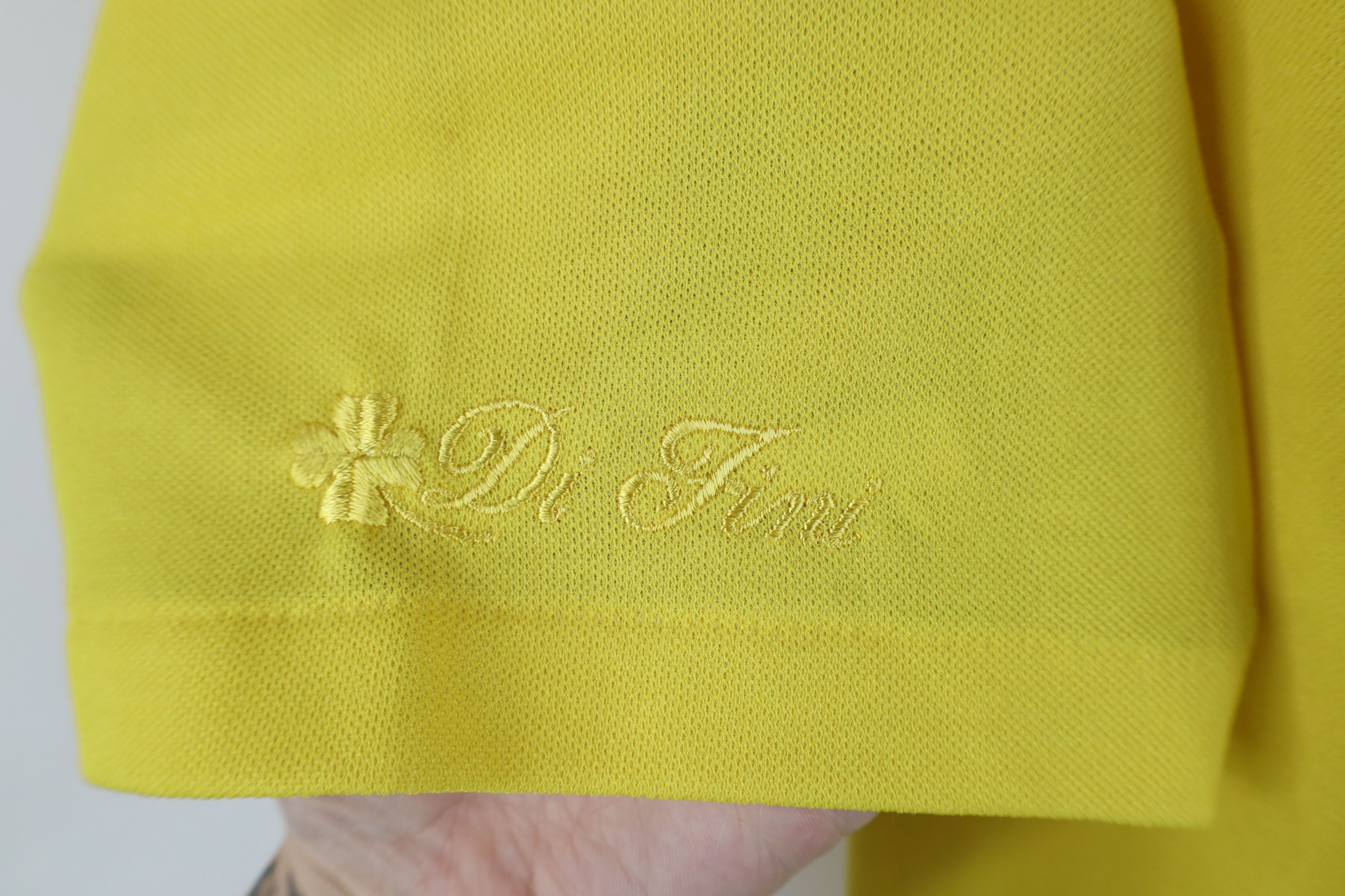 Vintage Vintage 70s Streetwear Collar Knit Polo Shirt Yellow USA Size US L / EU 52-54 / 3 - 4 Thumbnail