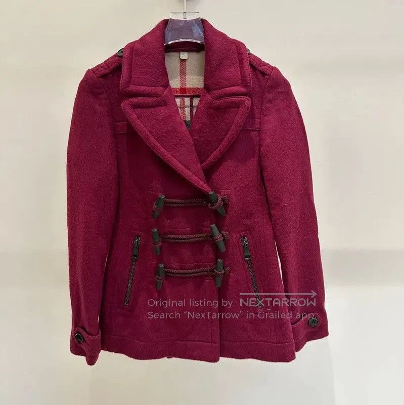 Burberry Burberry Women's Wine Red Double-Breasted Coat. Size S / US 4 / IT 40 - 1 Thumbnail