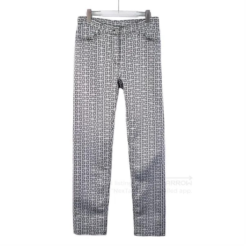 Givenchy Givenchy Black and White Logo Full Print Cotton Casual Lon Size US 28 / EU 44 - 1 Thumbnail