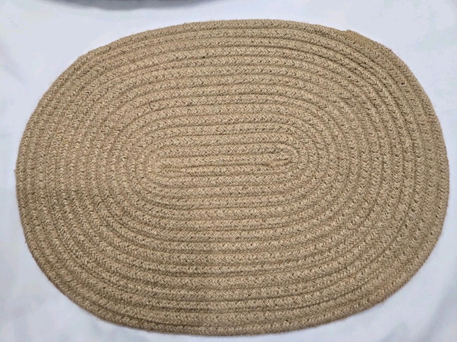 Other 4 Pack Oval Jute Woven Placemats & Round Fabric Coasters Size ONE SIZE - 4 Thumbnail