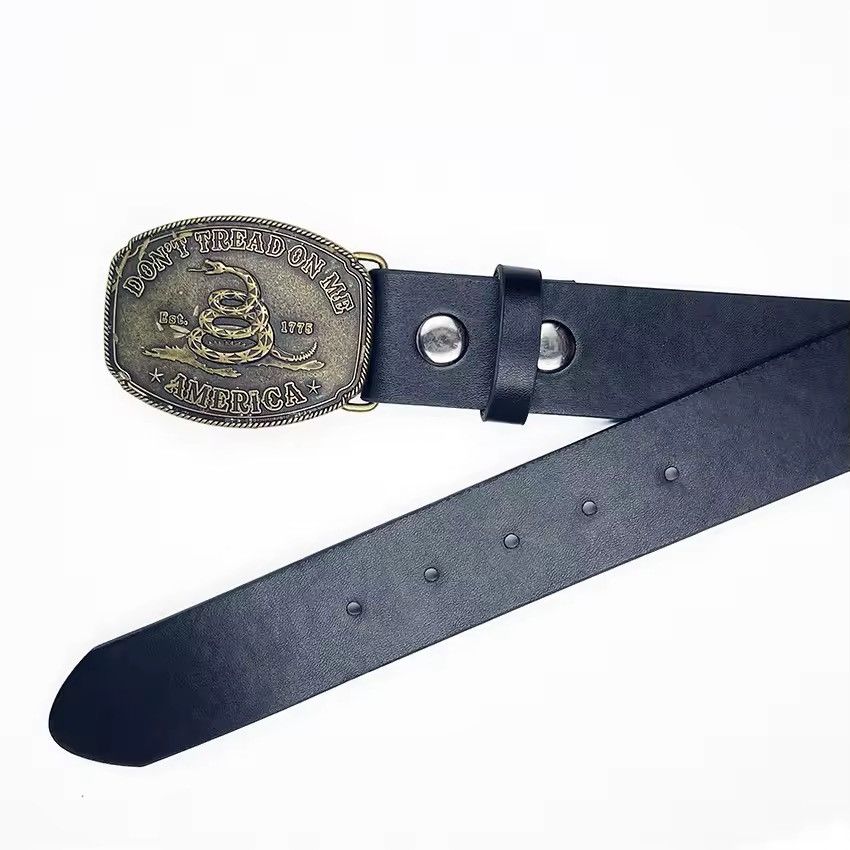 Leather Goth Punk Cowboy Strap Luxury Belt Size ONE SIZE - 2 Thumbnail