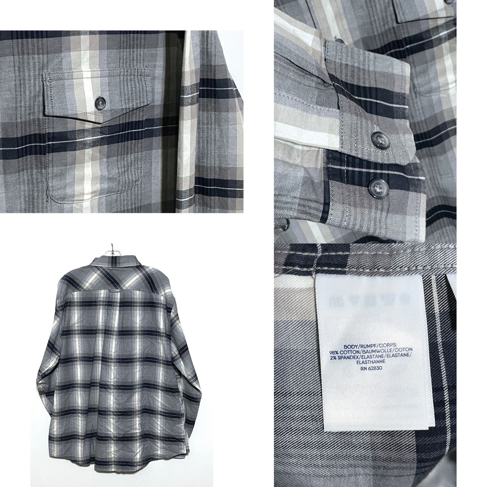 Lands' End Lands End Shirt Mens XL Gray Plaid Traditional Button Classic Pockets Flap NWT Size US XL / EU 56 / 4 - 8 Thumbnail