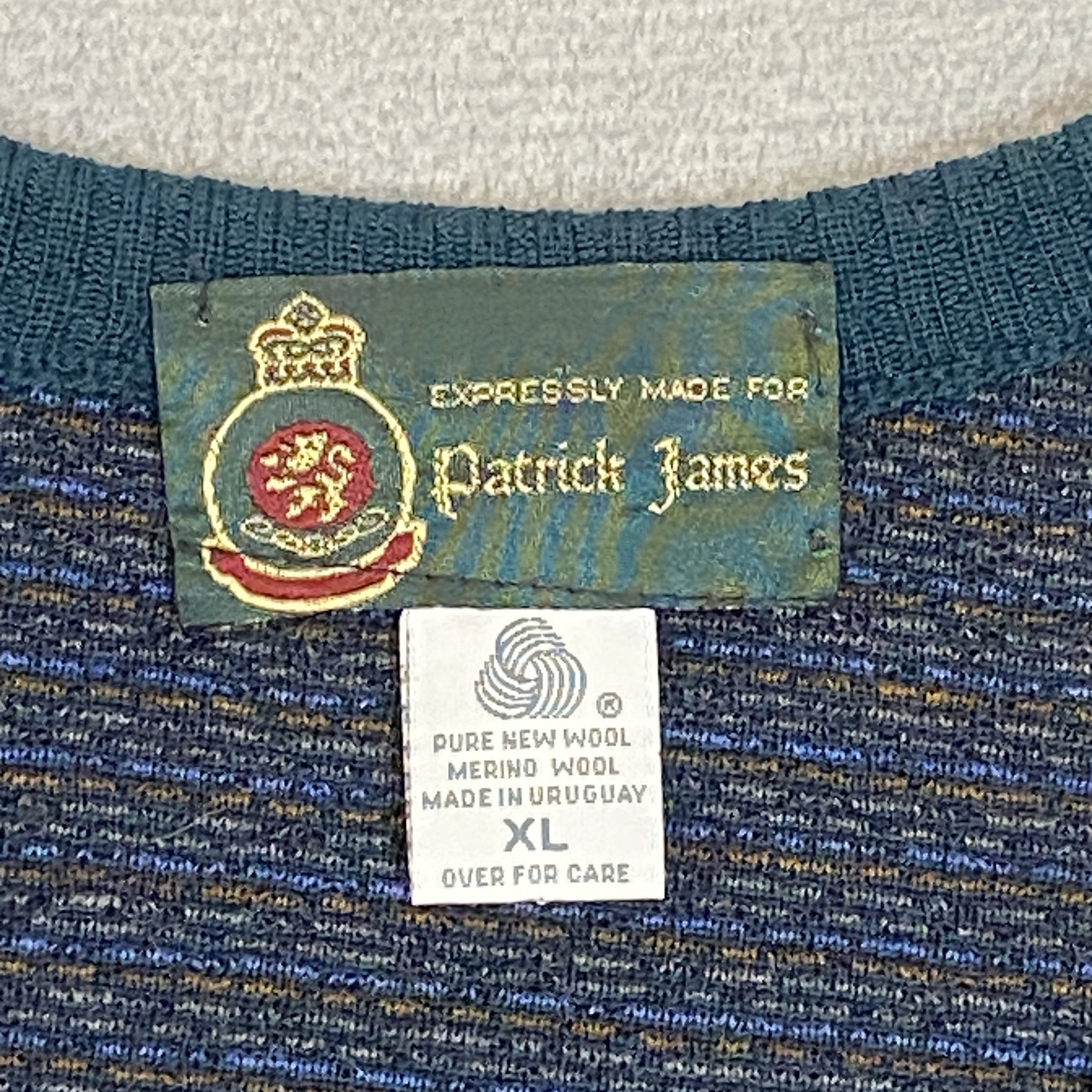 Vintage Patrick James Pure New Merino Wool Men XL Myrtle Knit V-Neck Size US XL / EU 56 / 4 - 3 Thumbnail