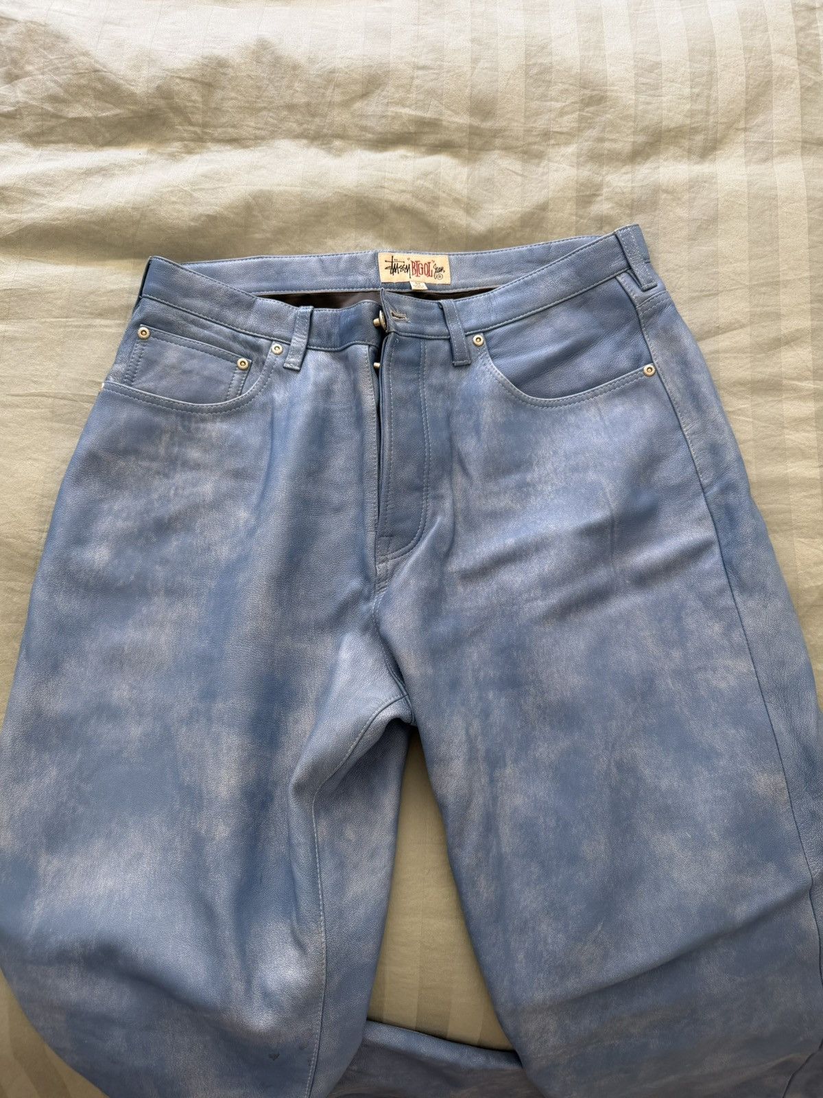 Stussy Stussy Big Ol’ Leather Pants Size US 34 / EU 50 - 1 Thumbnail