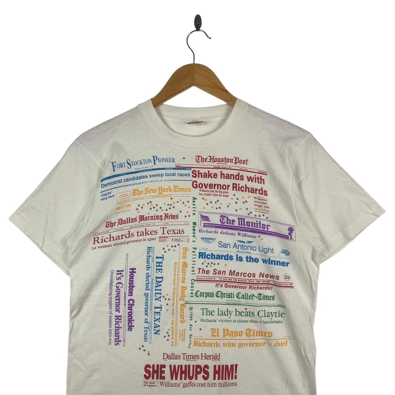 Vintage Vintage ANN RICHARDS CAMPAIGN Texas Gubernatorial Tee Shirt Size US M / EU 48-50 / 2 - 2 Thumbnail