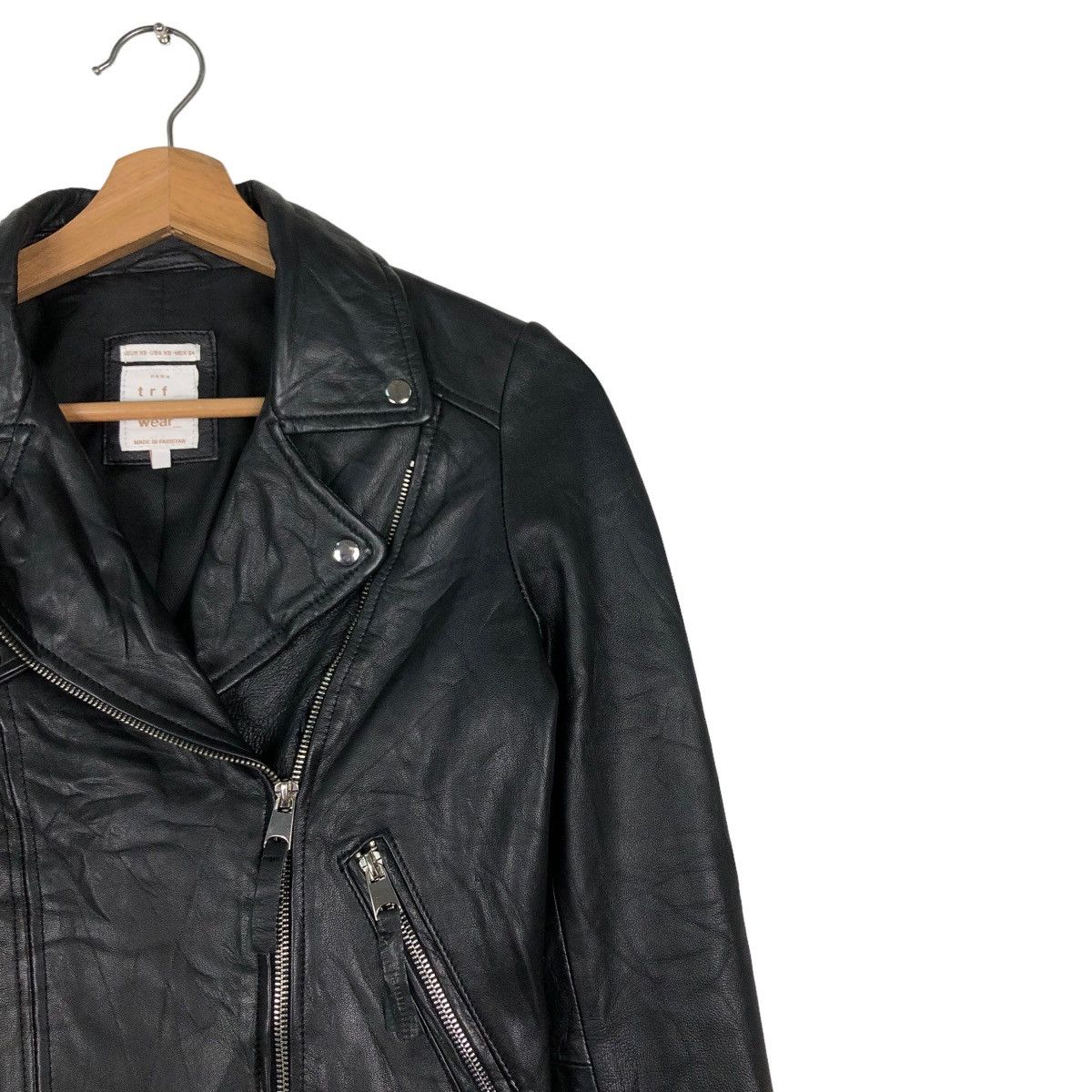 Japanese Brand 🔥Cropped Biker Leather Jacket Bondage Parachute Design Zara Size US S / EU 44-46 / 1 - 6 Thumbnail