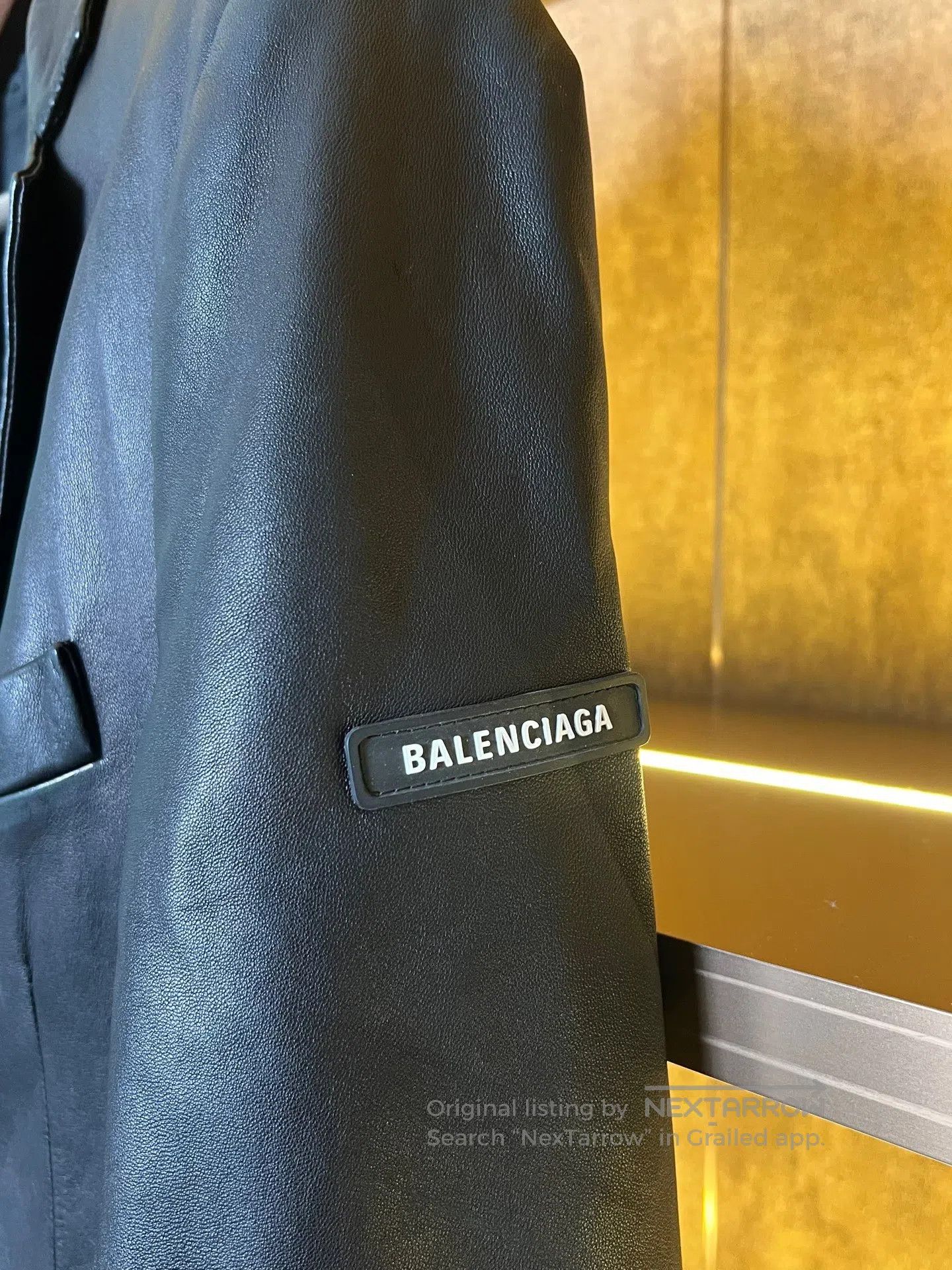 Balenciaga Balenciaga Patch Logo Lambskin Blazer| Size XXS / US 00 / IT 34 - 3 Thumbnail