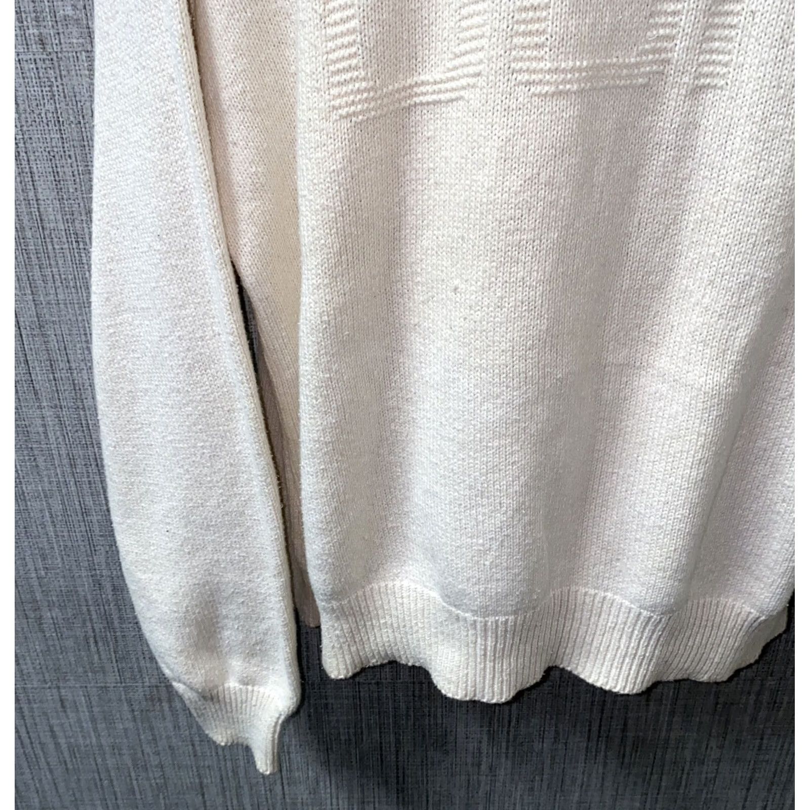 Nutmeg VTG Nutmeg Mens Beige Crewneck USA Made Sweater XL Size US XL / EU 56 / 4 - 4 Thumbnail