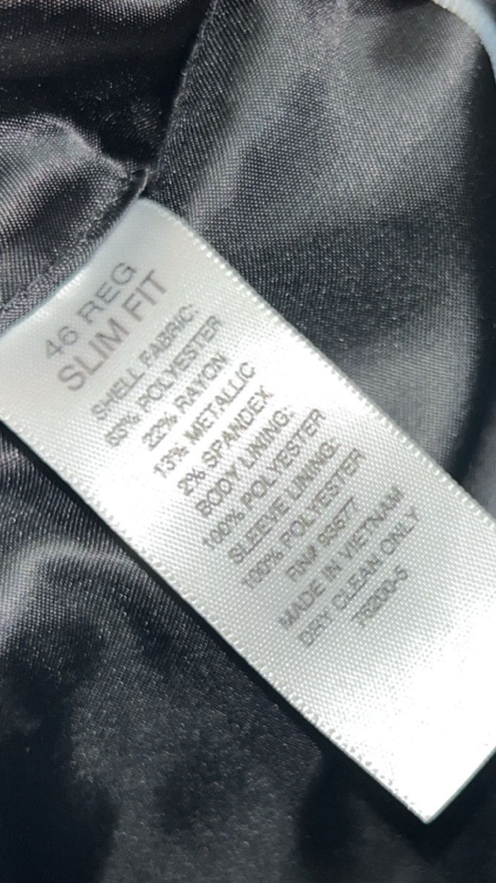 Other Men's JF J.Ferrar Gray & Black Slim Fit Sport Coat 46R Size 46R - 5 Thumbnail