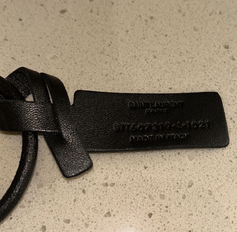 Saint Laurent Paris Saint Laurent OPYUM Bracelet In Crinkled Leather And Metal Size ONE SIZE - 6 Thumbnail