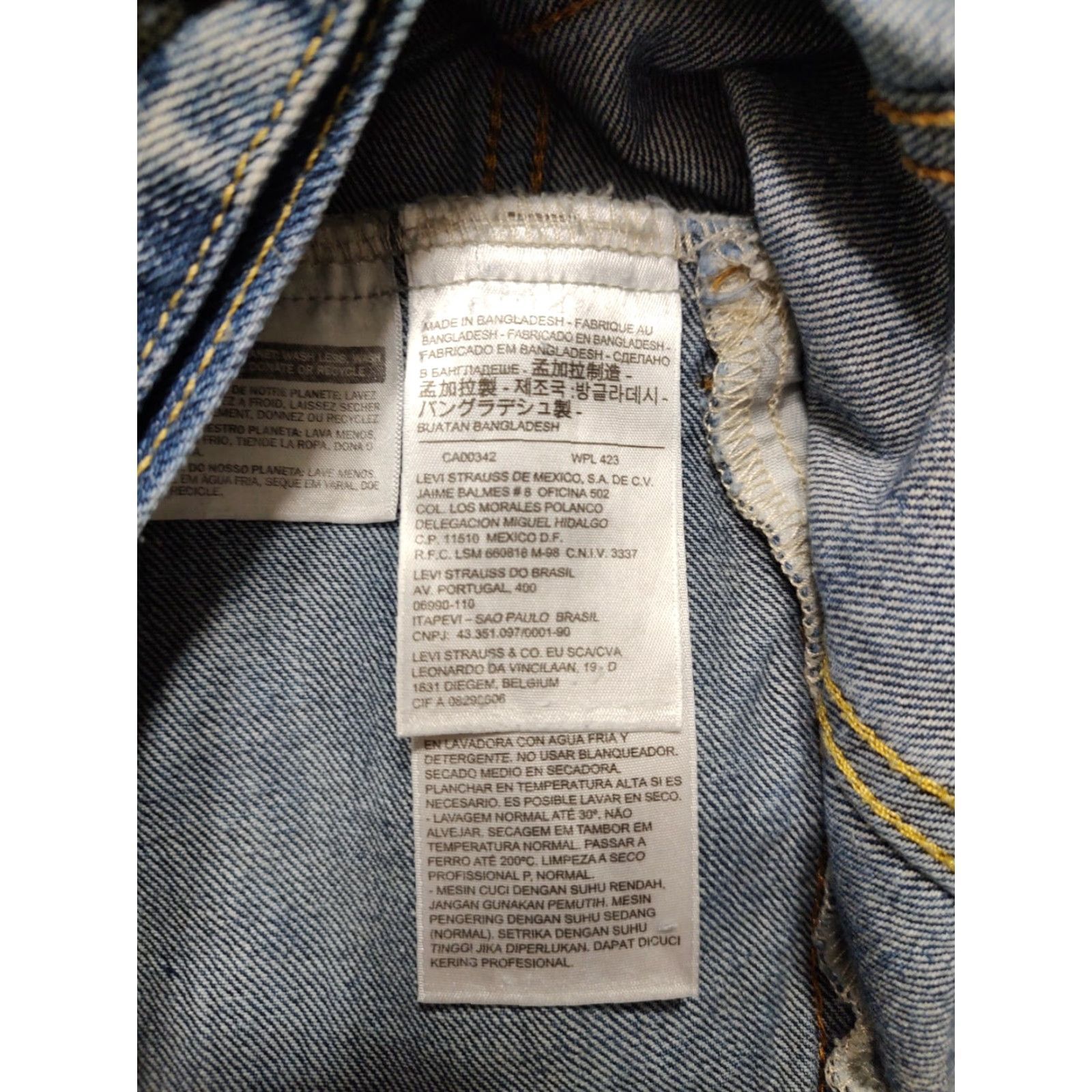 Levi's Levi's Trucker Jacket Mens Short Denim Light Blue 72334 Western 90s Style Size US 29 - 5 Thumbnail