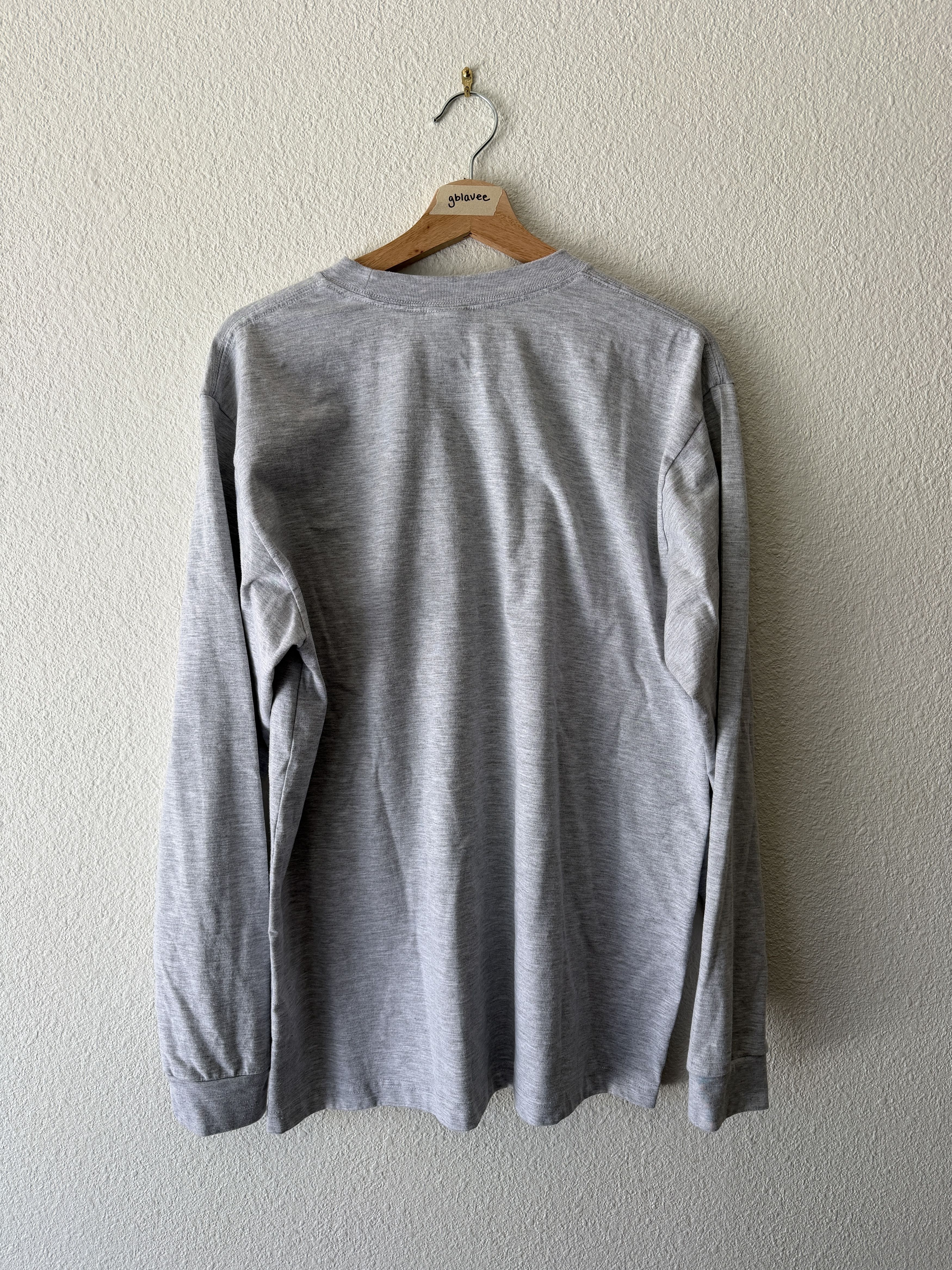 Only NY ONLY NY Grey Long Sleeve Tee Size US XL / EU 56 / 4 - 2 Thumbnail