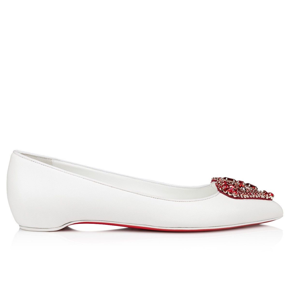 Christian Louboutin o1s1wg110225 Flats in White Size US 12 / IT 42 - 1 Thumbnail