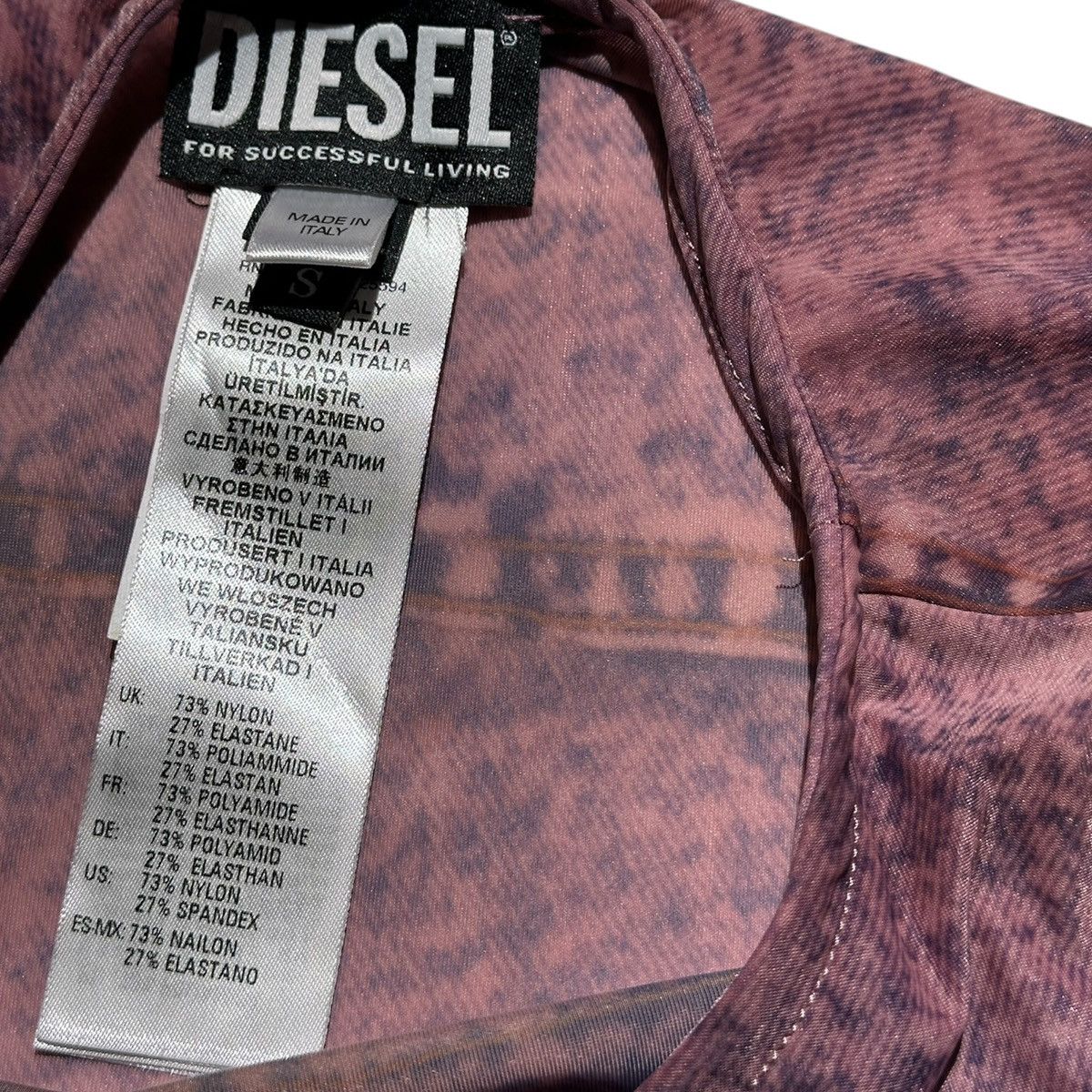 Diesel Trompe L’oeil stretch mesh graohic top Size S / US 4 / IT 40 - 3 Thumbnail