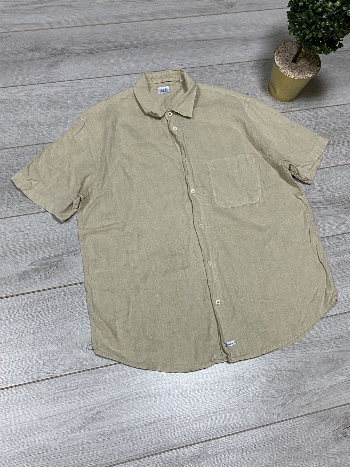 C.P. Company CP company linen lino flax vintage short buttons Size US XL / EU 56 / 4 - 3 Thumbnail