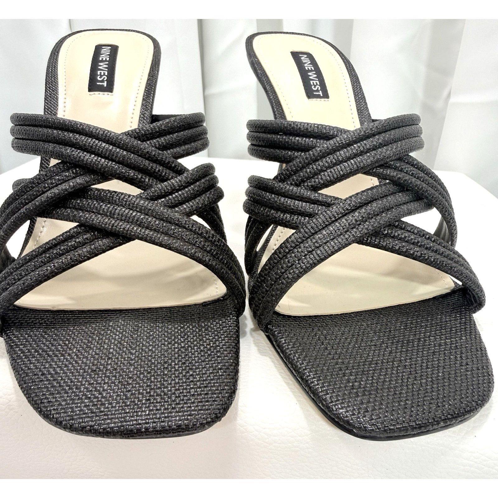 Nine West Nine West Black Crisscross Strap Slide Sandal Size 8M Size US 8 / IT 38 - 6 Thumbnail