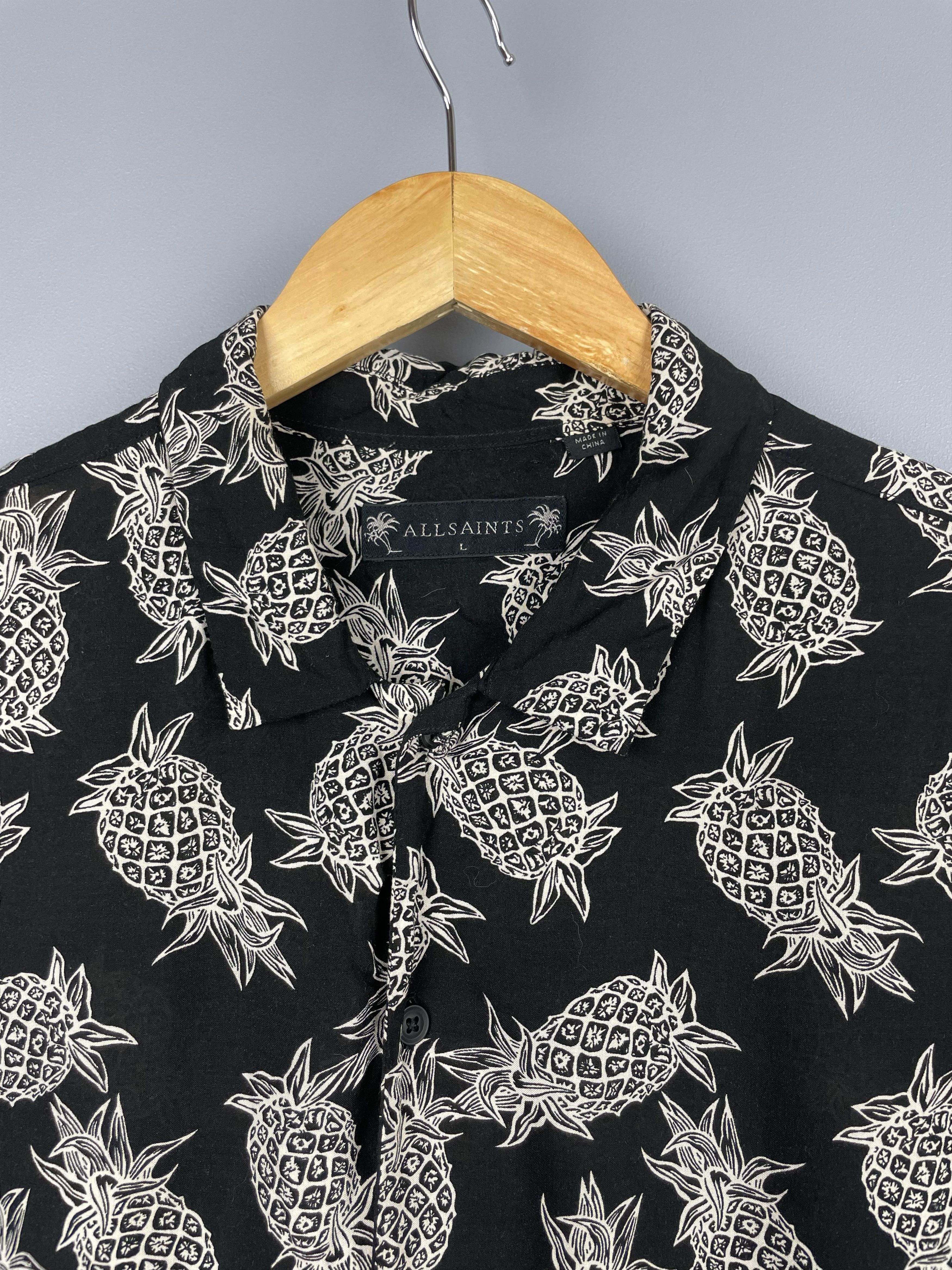 Allsaints Allsaints Pine Shirt Short Sleeve Hawaiian Pineapple Size US L / EU 52-54 / 3 - 3 Thumbnail