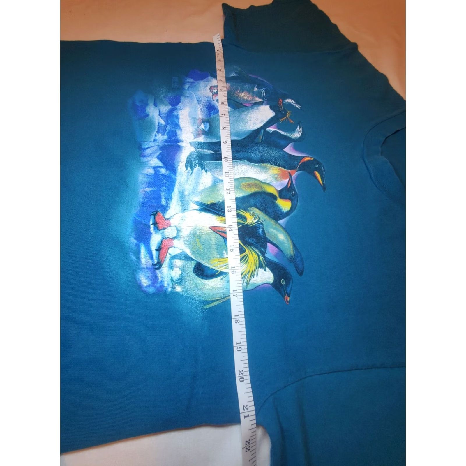 Vintage VINTAGE Sea World Penguin Mens Medium Teal Blue 90s T Shirt Size US M / EU 48-50 / 2 - 6 Thumbnail