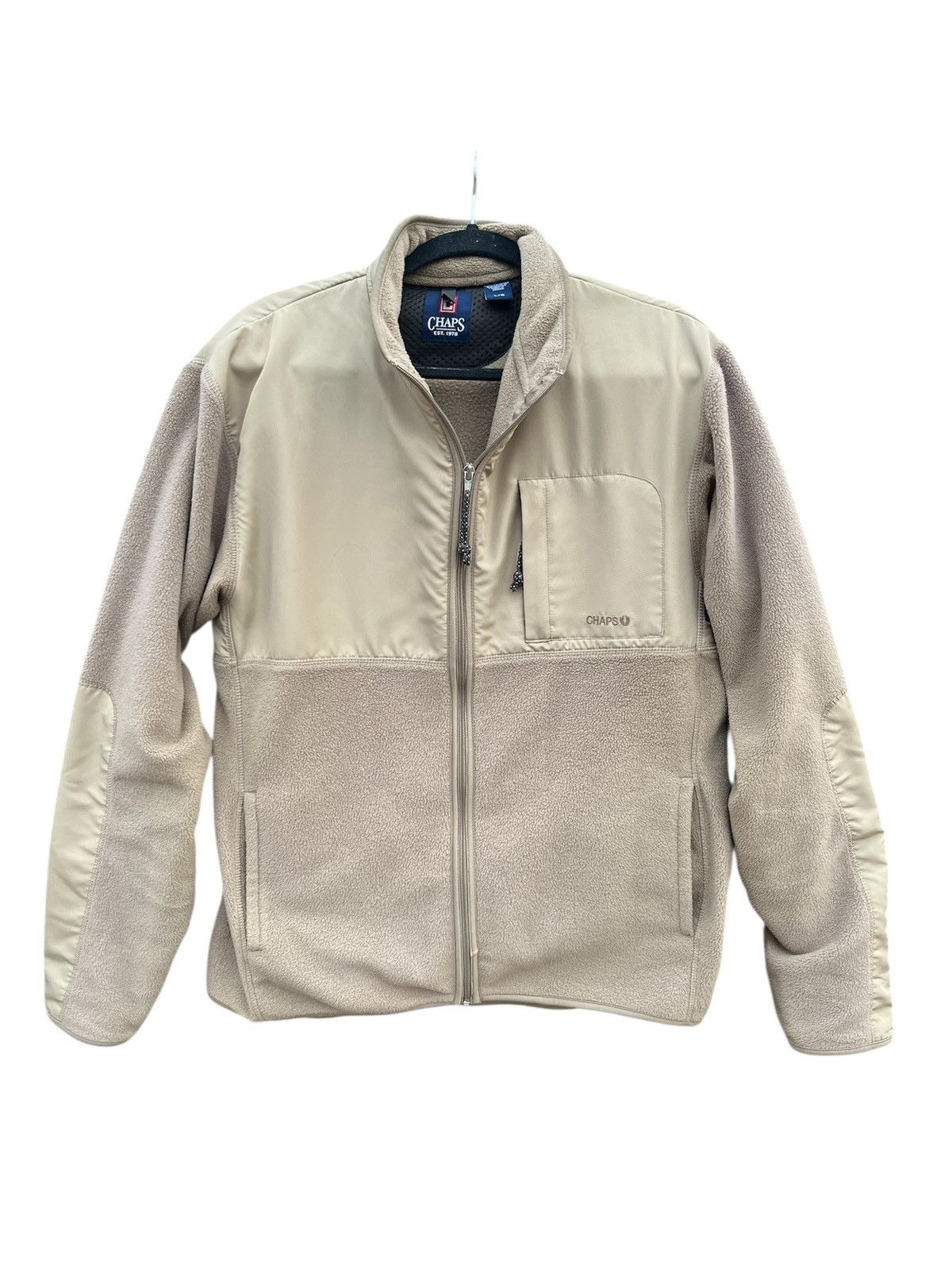 Chaps Ralph Lauren Y2K Chaps men's beige fleece jacket with full zip closure Size US L / EU 52-54 / 3 - 1 Thumbnail