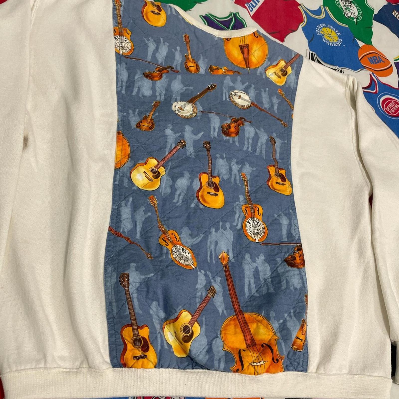 Vintage True Vintage 80s Acoustic Guitar Banjo Talon Zipper Sweater Size US S / EU 44-46 / 1 - 4 Thumbnail