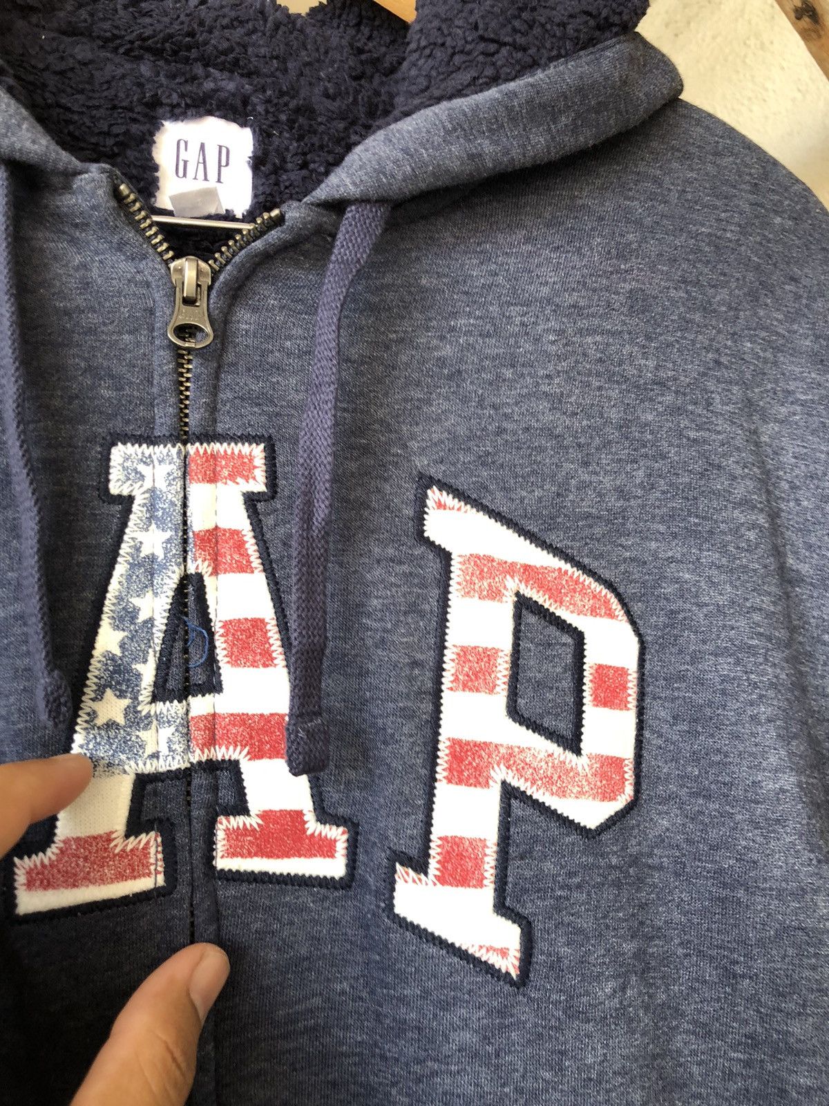 Gap Gap USA Flag Inner Fleece Sweater Hoodie Size US M / EU 48-50 / 2 - 8 Thumbnail