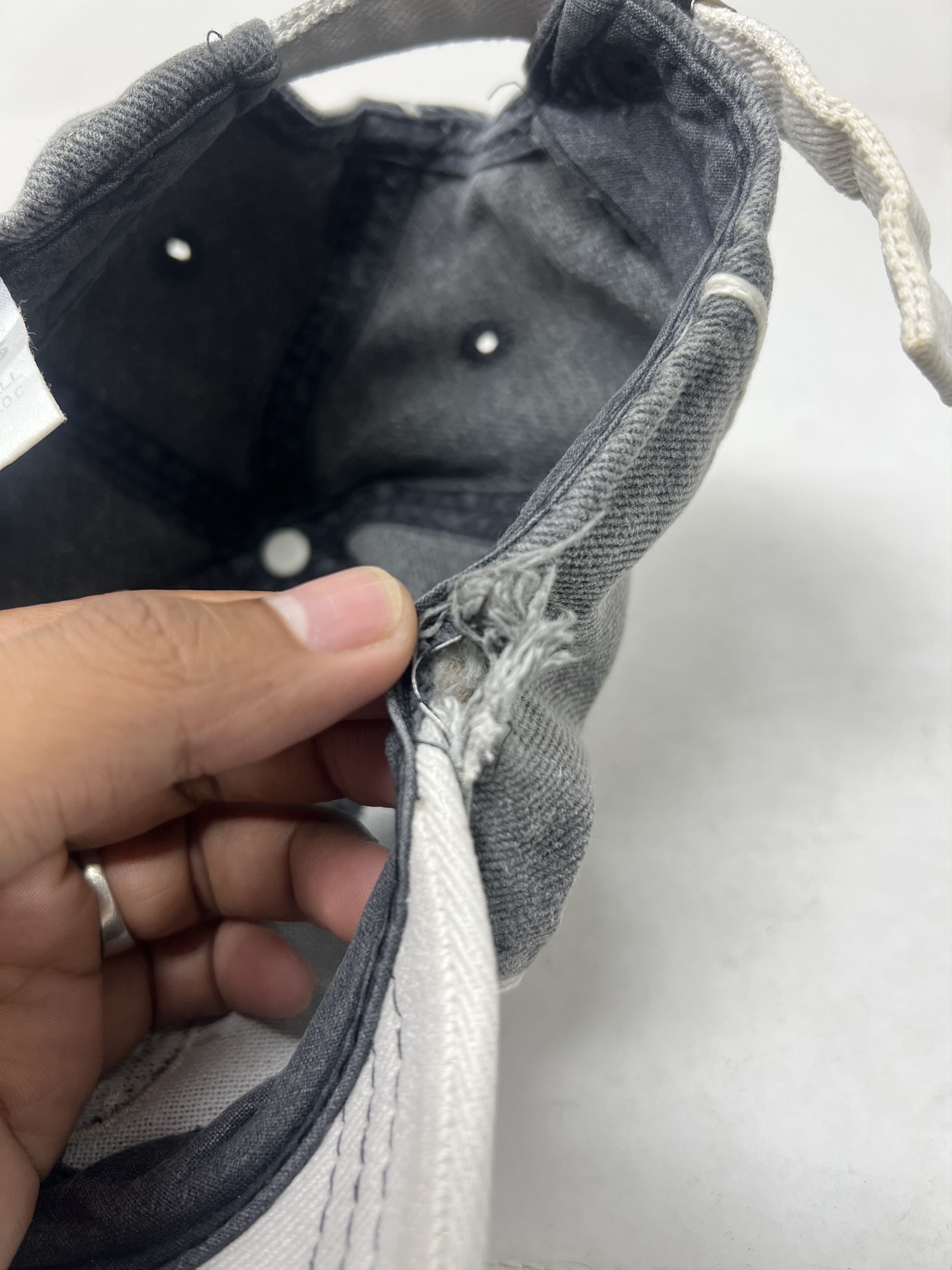 Adidas Vintage Adidas Trefoil Poshmark Distressed Denim Hat Size ONE SIZE - 10 Thumbnail