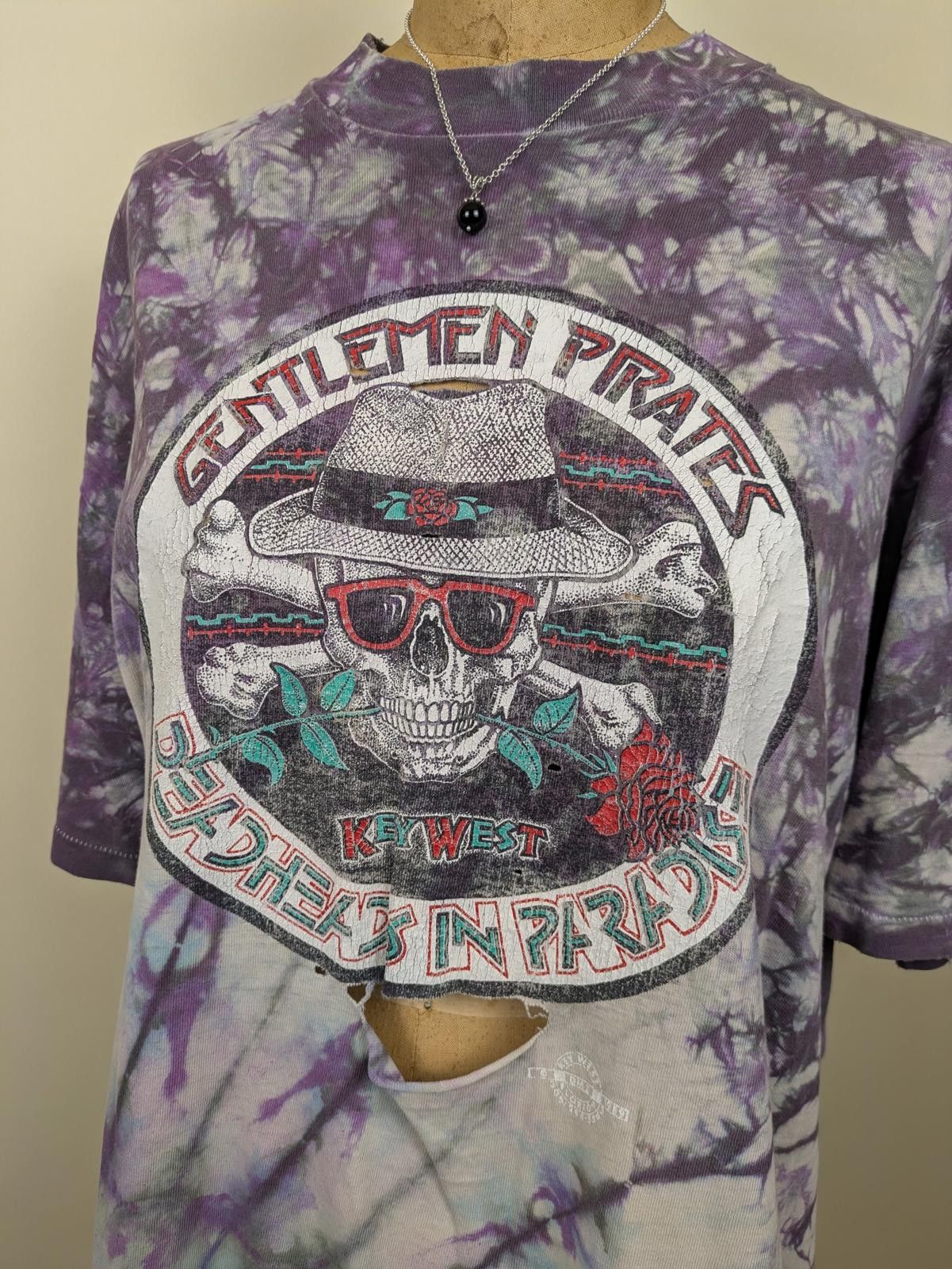 Grateful Dead original vintage 1989 grateful dead key west thrashed tee Size US XL / EU 56 / 4 - 2 Thumbnail