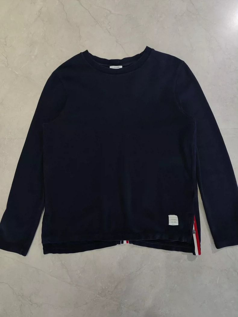 Thom Browne Thom Browne Long Sleeve Crewneck - dmc Size US M / EU 48-50 / 2 - 1 Thumbnail
