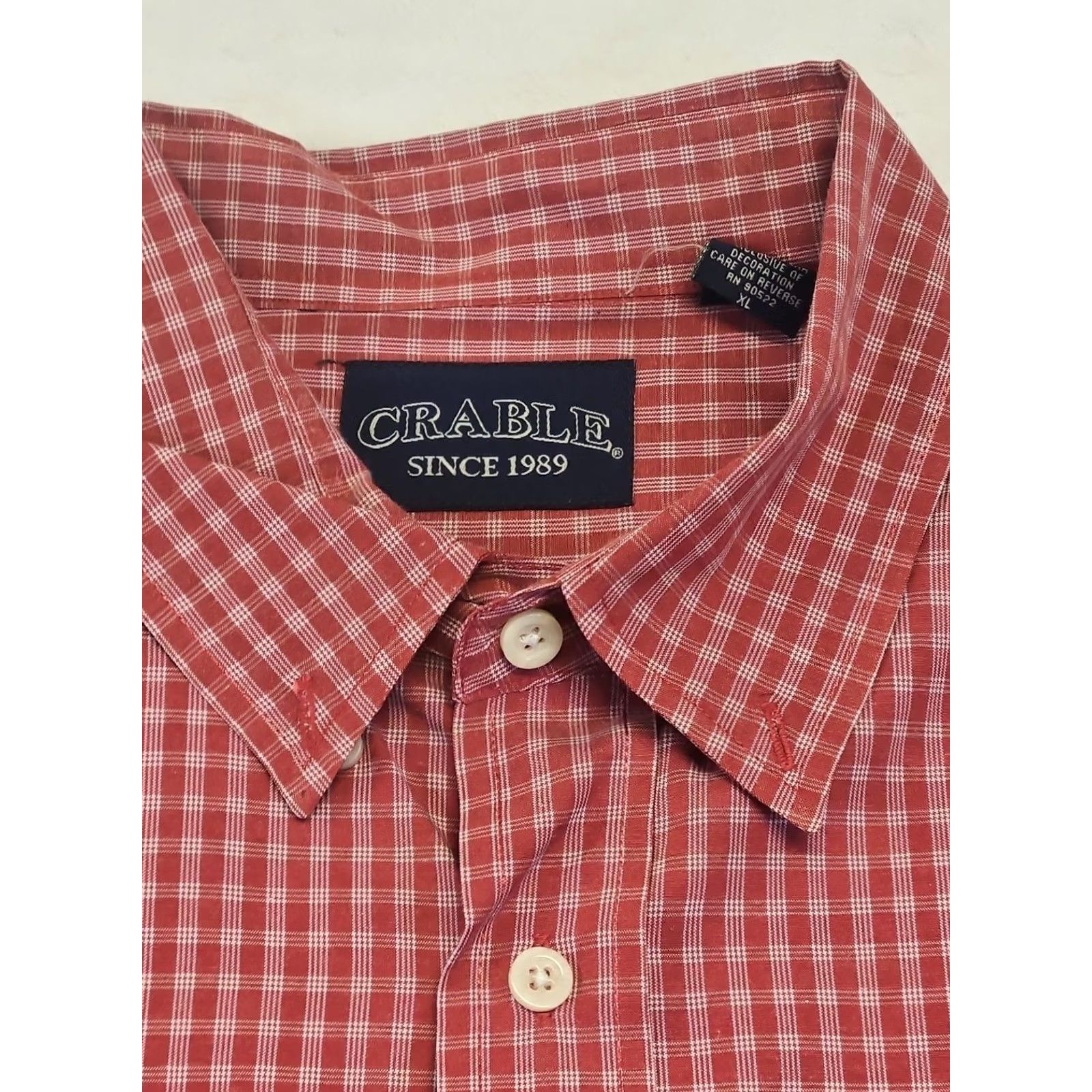 Vintage Arkansas Razorbacks Shirt Mens XL Red Gingham Check Button Down SEC College Size US XL / EU 56 / 4 - 5 Thumbnail