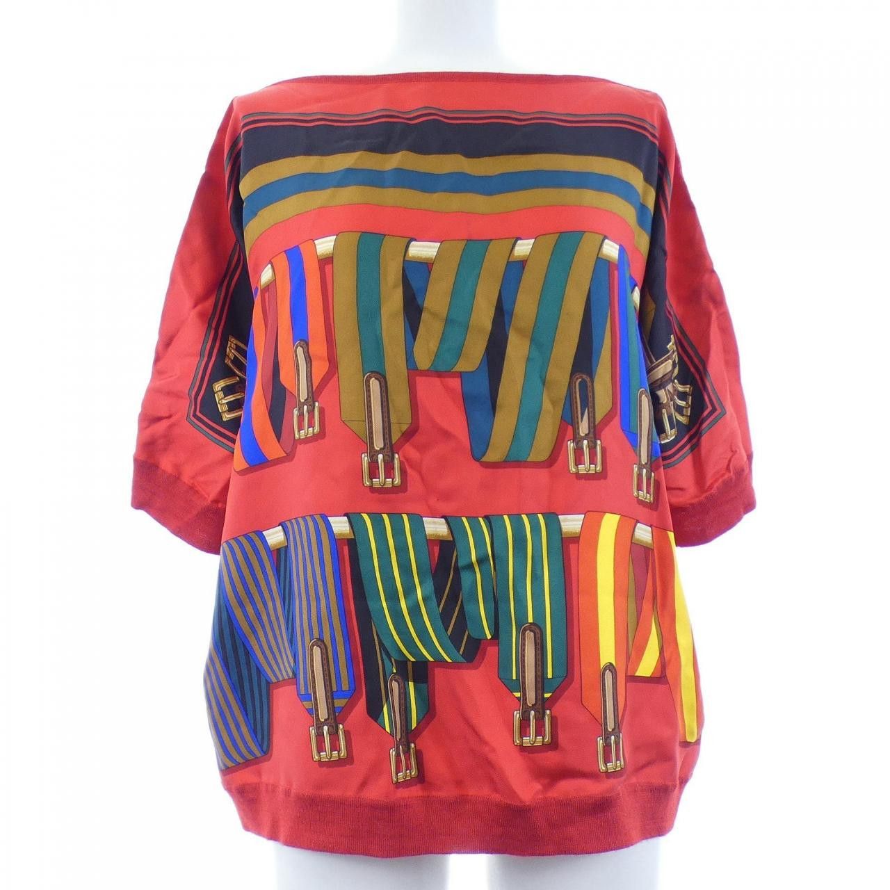 Hermes Hermes Hermes LES SANLGES Silk Cashmere Top Textile Tops DUTY FREE for USA Size ONE SIZE - 1 Thumbnail