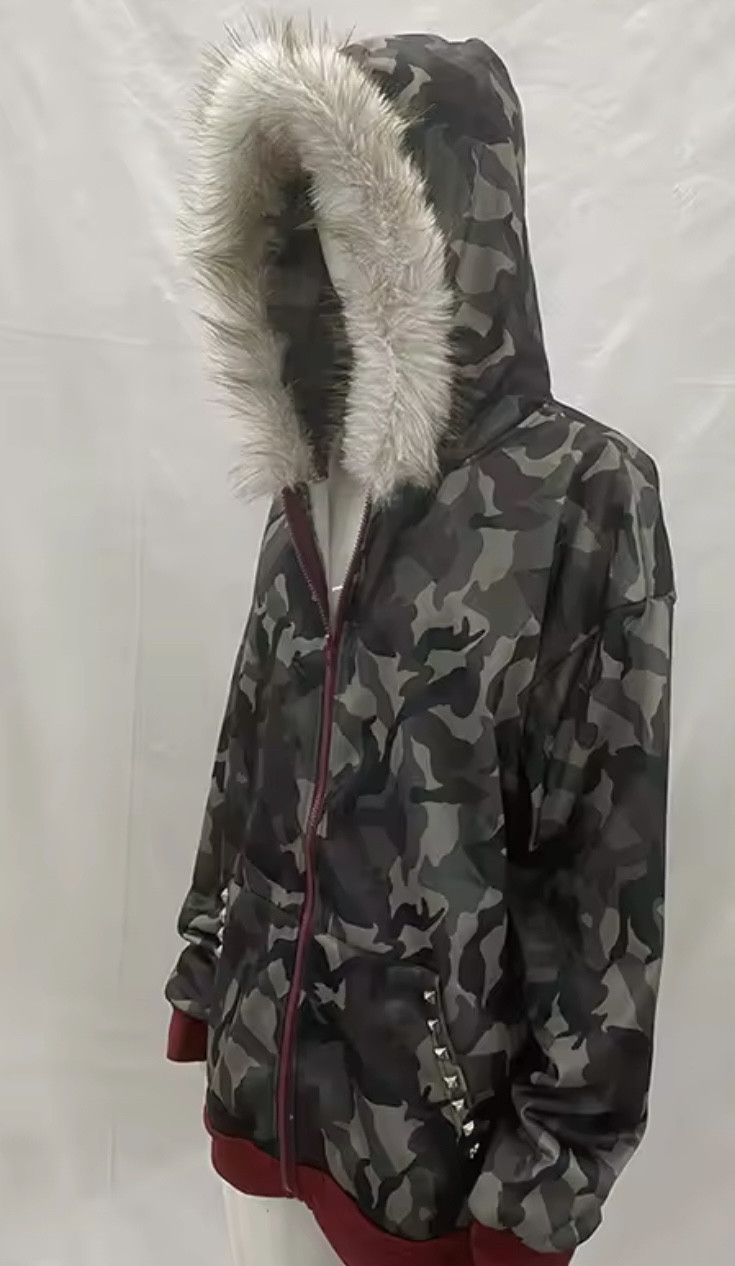 Other Fashion Punk Camouflage Faux Fur Hat Hoodies Size US S / EU 44-46 / 1 - 5 Thumbnail