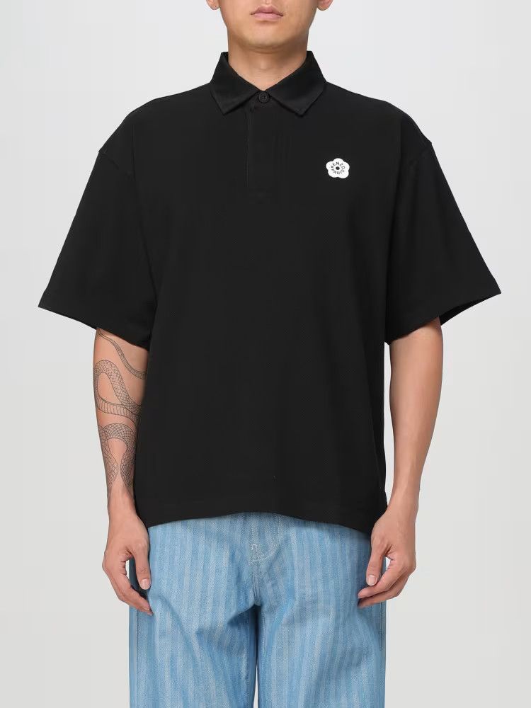 Kenzo o1s22i1n0125 Boke Flower Polo Shirt in Black Size US L / EU 52-54 / 3 - 1 Thumbnail