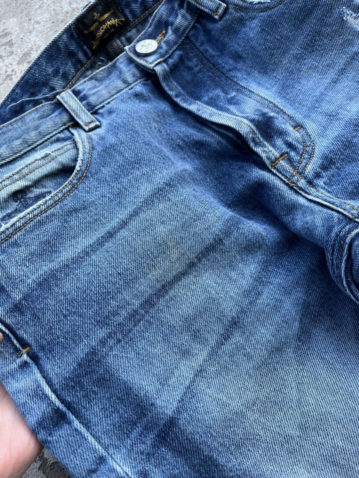 Vivienne Westwood Vivienne Westwood Rock N’ Roll Skinny Distressed Faded Jeans Size US 32 / EU 48 - 10 Thumbnail