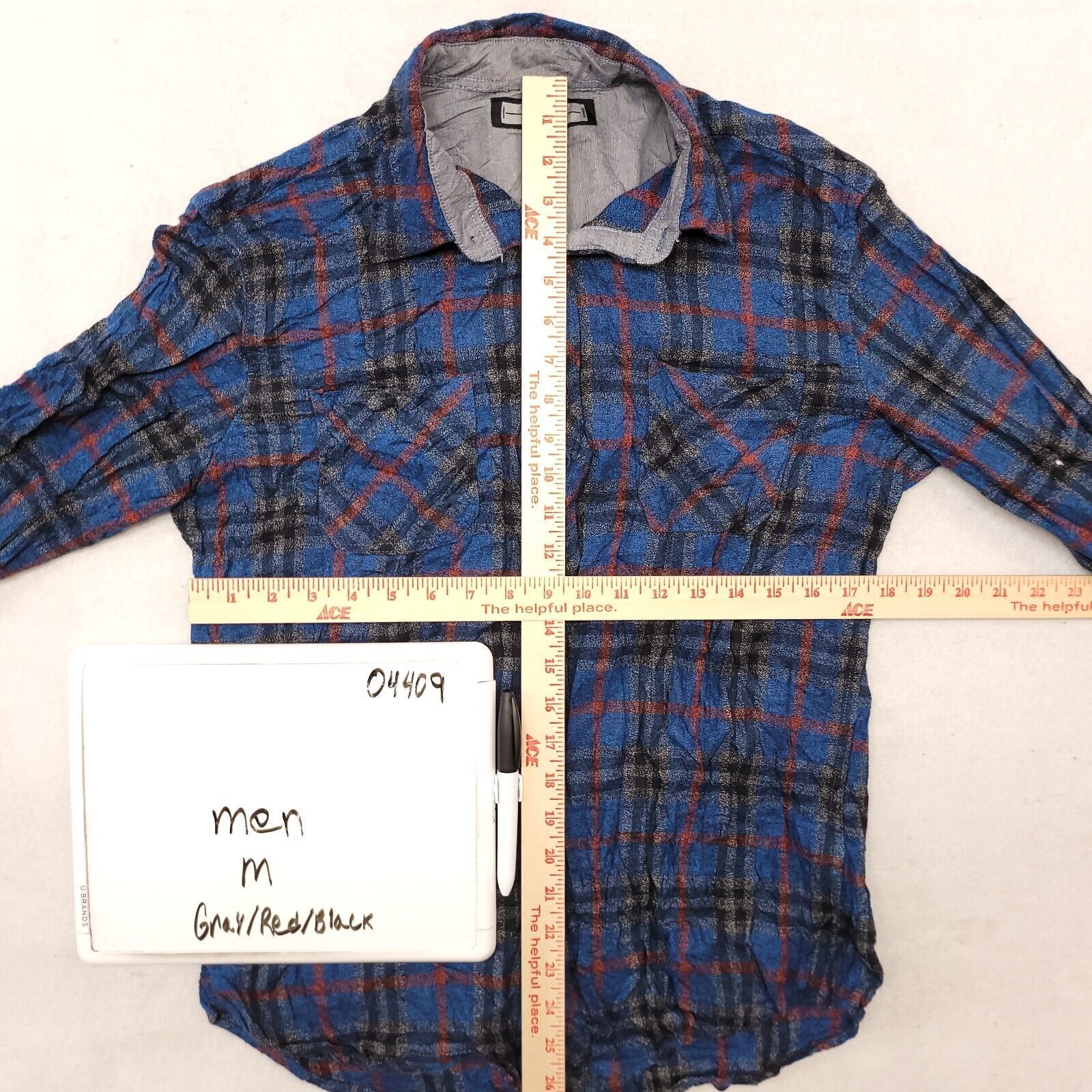 PD&C pd & c Tartan Flannel Button Up Shirt Mens Size M Blue Black Size US M / EU 48-50 / 2 - 6 Thumbnail