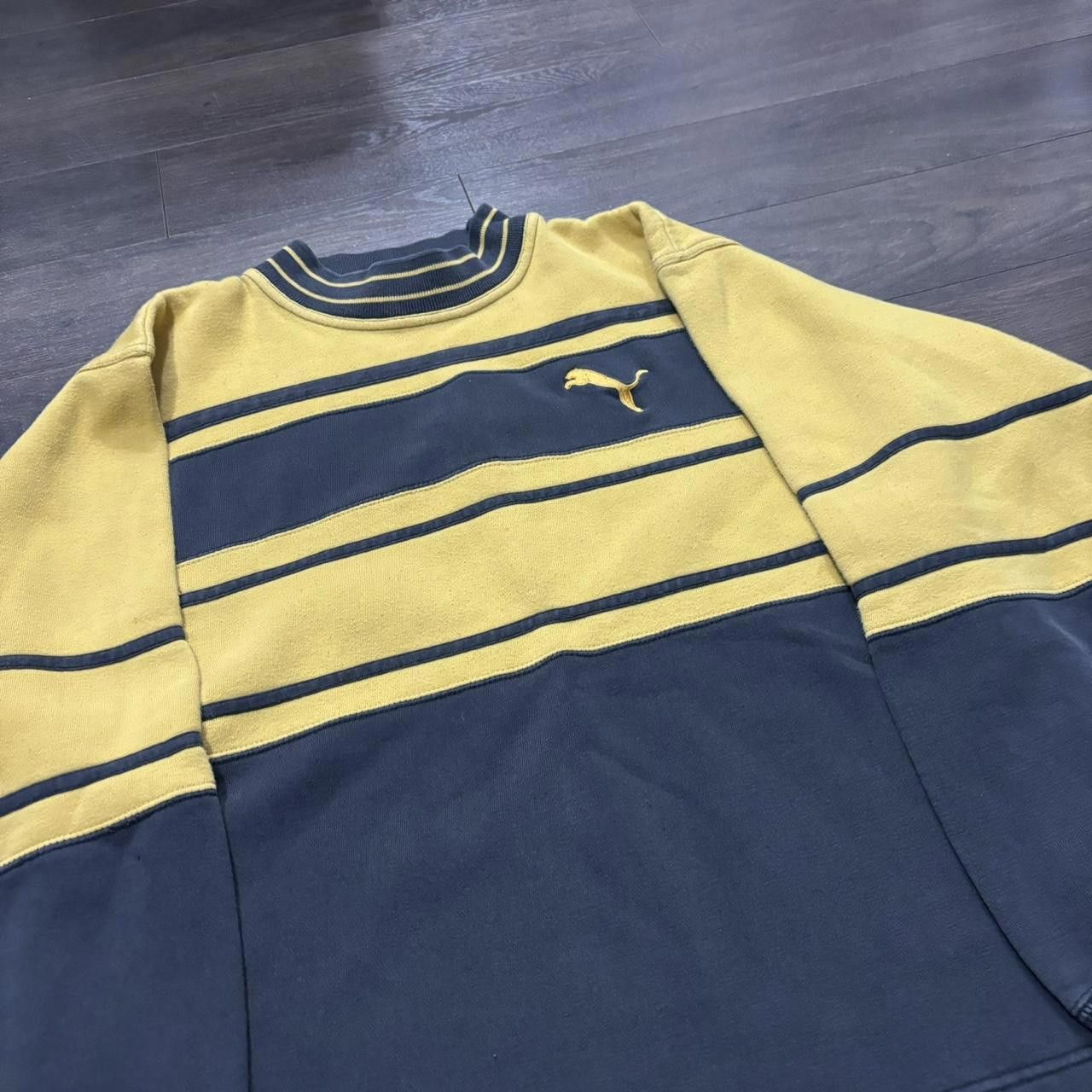 Puma vintage puma striped crewneck sweatshirt 90s M Size US M / EU 48-50 / 2 - 3 Thumbnail