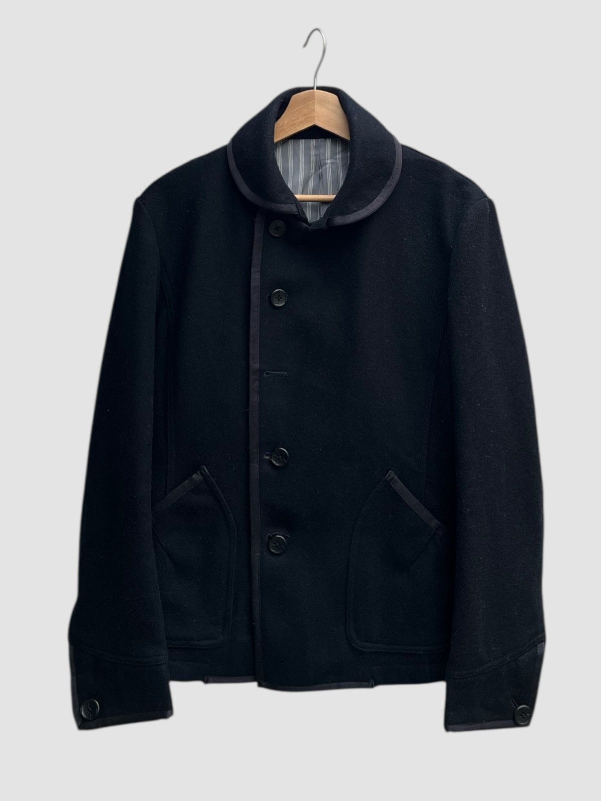 Nicole Club Monsieur Nicole Rounded Collar Wool Blend Jacket Size US S / EU 44-46 / 1 - 1 Thumbnail