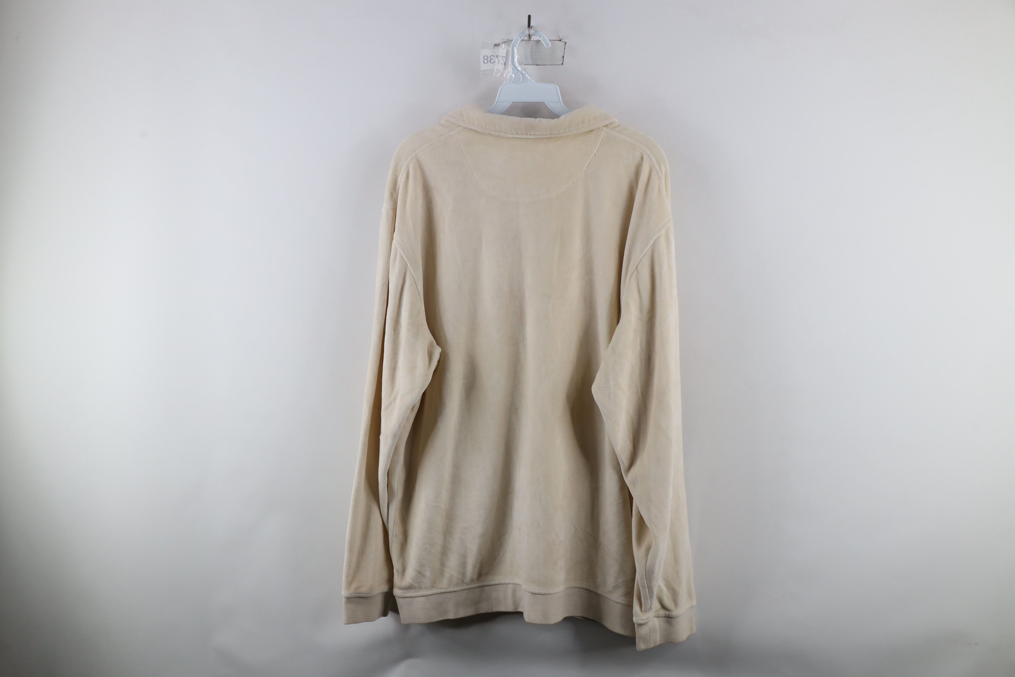 Vintage Vintage 90s Streetwear Collared Pullover Sweater Beige Size US L / EU 52-54 / 3 - 8 Thumbnail