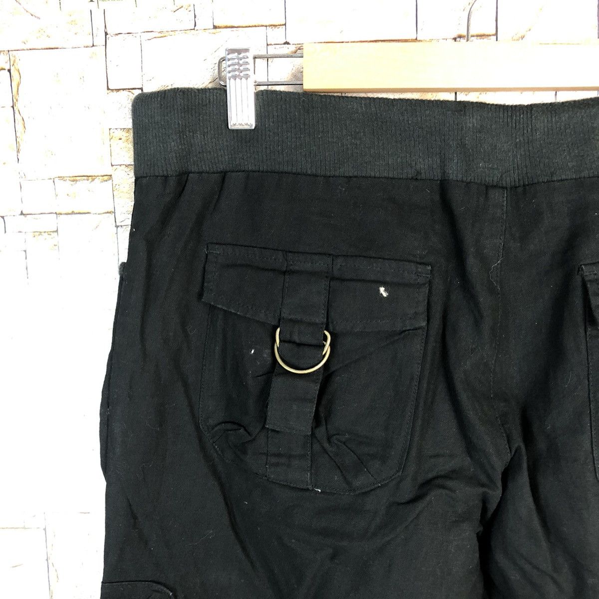Japanese Brand Hucom Black Multipocket Cropped Pants #A378 Size 31" - 17 Thumbnail