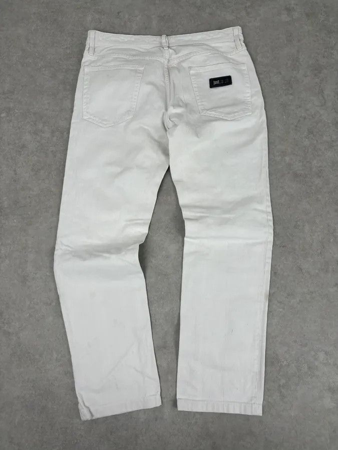 Just Cavalli 2010s Cavalli White Distressed Denim Jeans Size US 32 / EU 48 - 6 Thumbnail