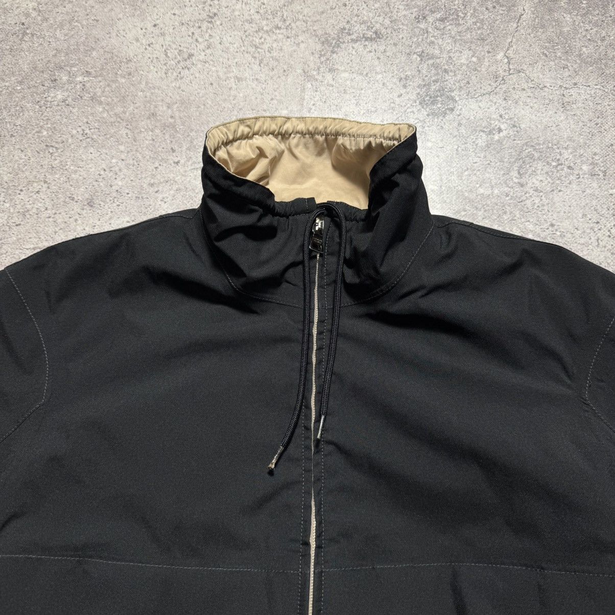 Prada Red Tab Reversible Gore Tex Black/Beige Nylon Jacket