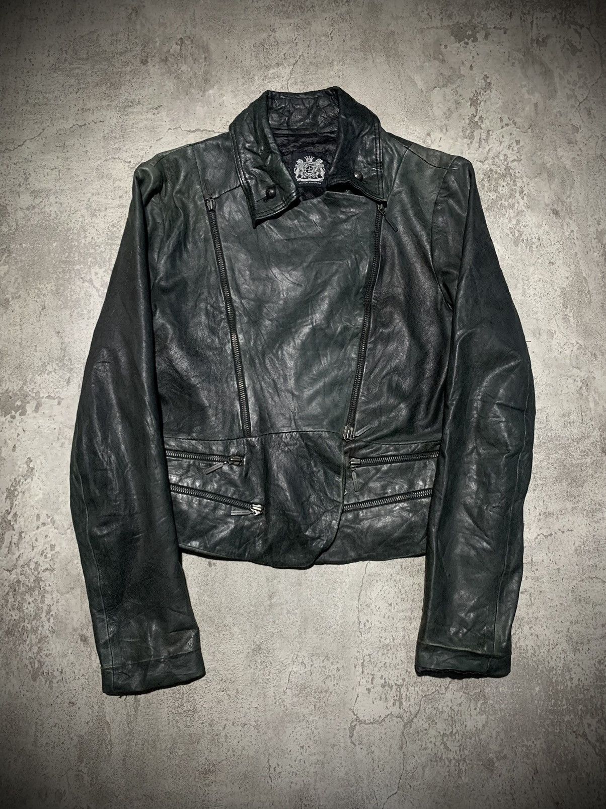 Ekam × Genuine Leather Ekam 🇯🇵 Asymmetrical Zipper Bondage Biker