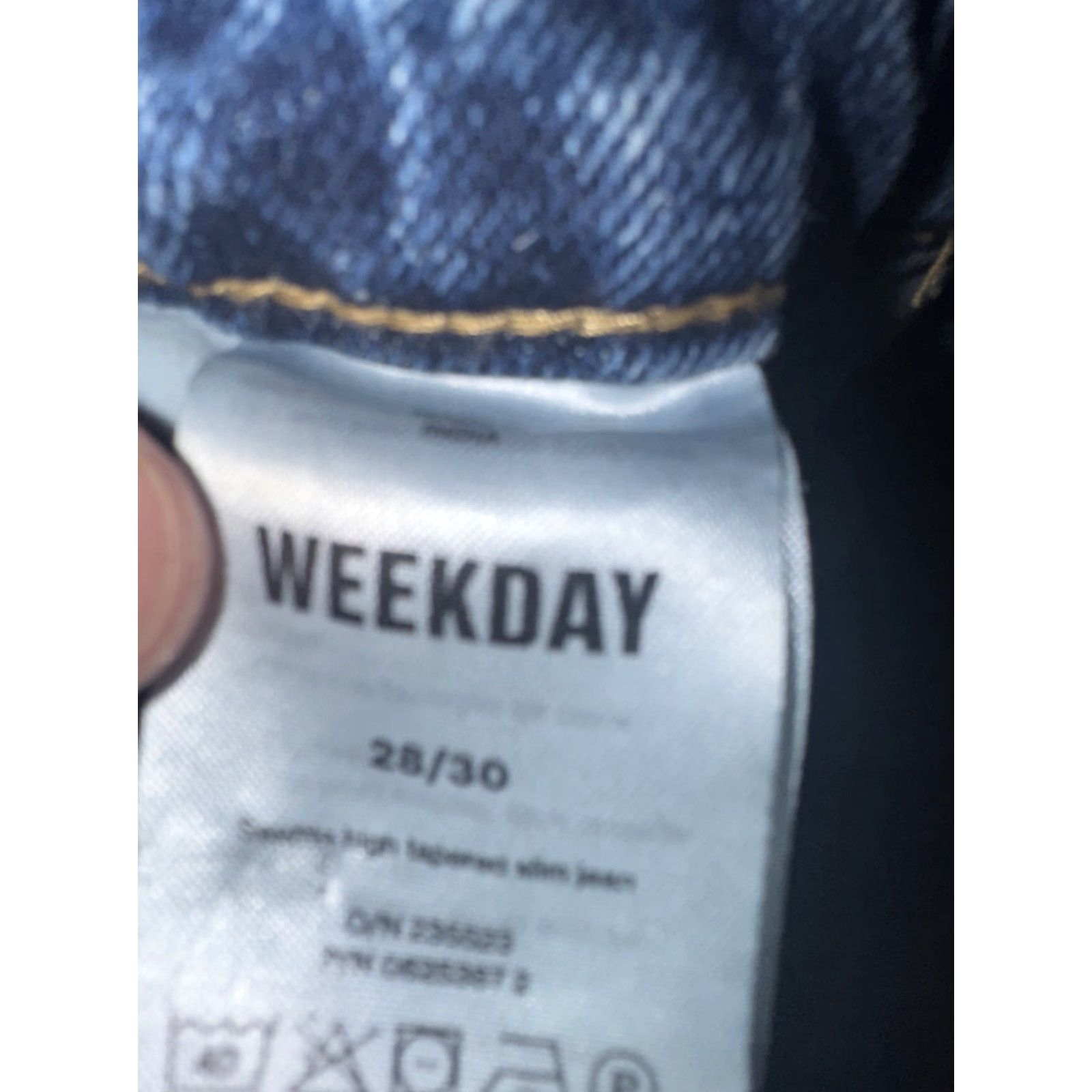 Weekday VINTAGE Weekday Seattle Women’s High Tapered Slim Jeans Blue Size 28x30 Size 28" / US 6 / IT 42 - 6 Thumbnail