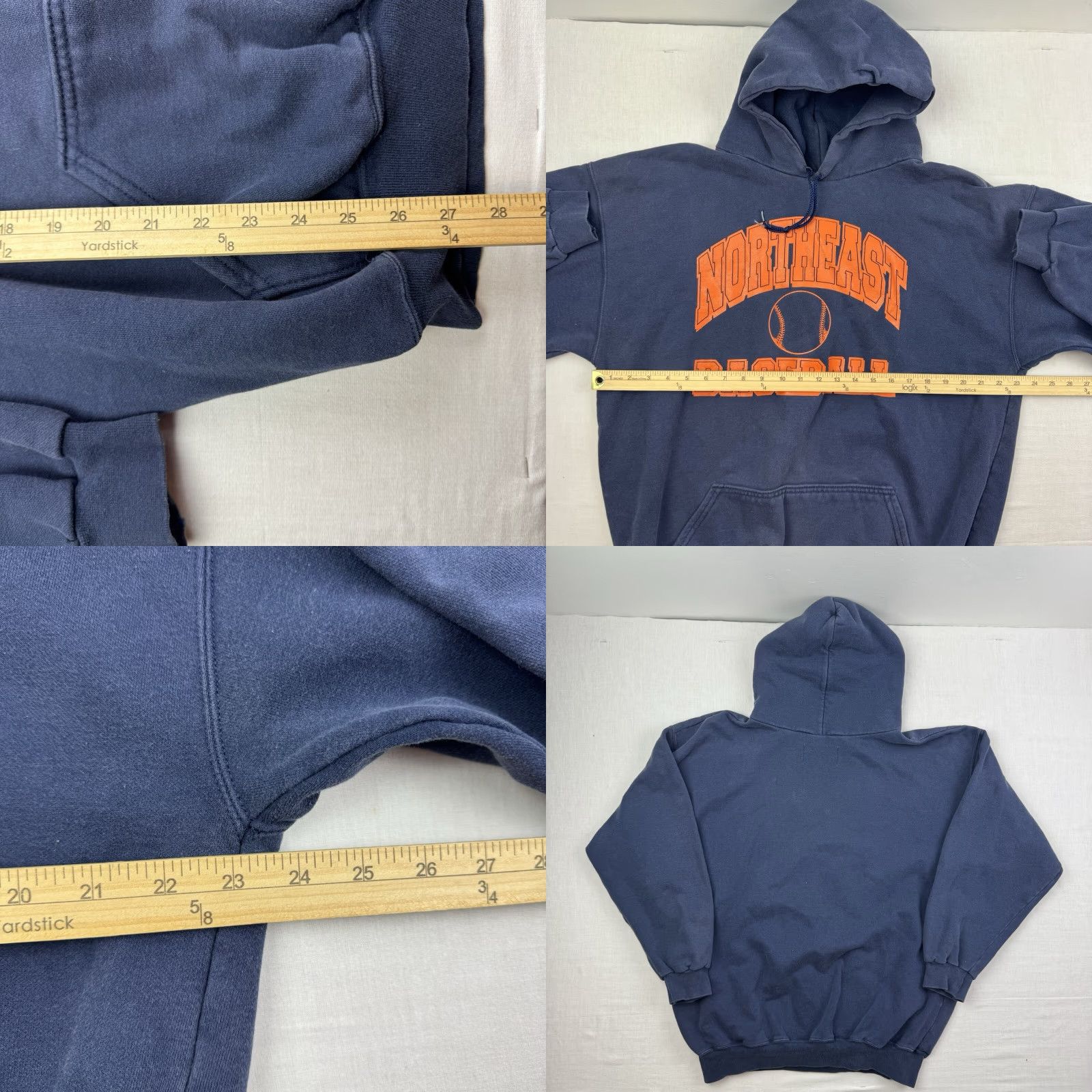 Vintage VINTAGE Northeast Baseball Hoodie Sweatshirt Men Adult XL Blue 80s Sports Pullover Classic Size US XL / EU 56 / 4 - 8 Thumbnail