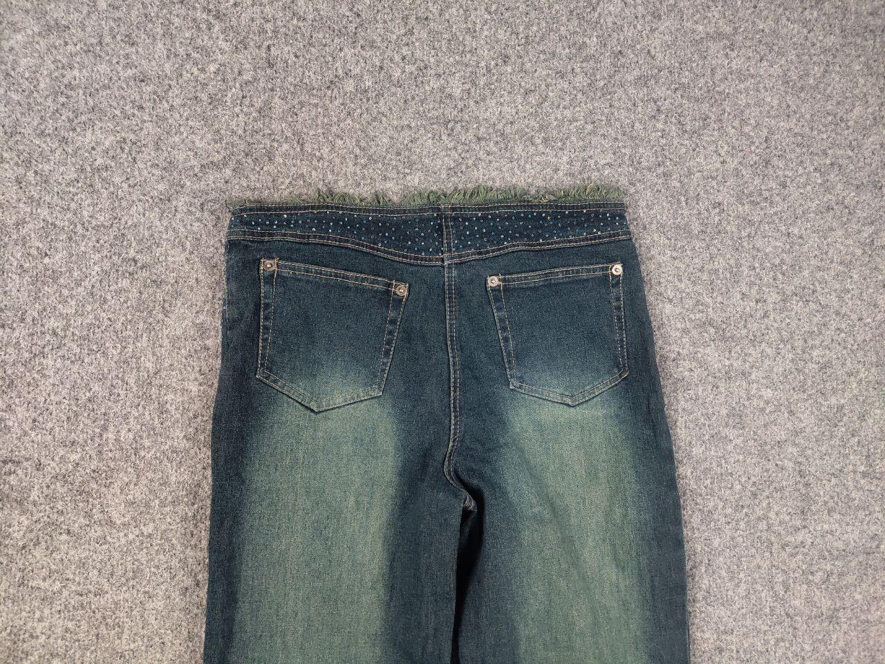 Le Grande Bleu (L.G.B.) Vintage Y2K Hysteric LGB If Six Was Nine Blue Flared Jeans Size 29" - 10 Thumbnail